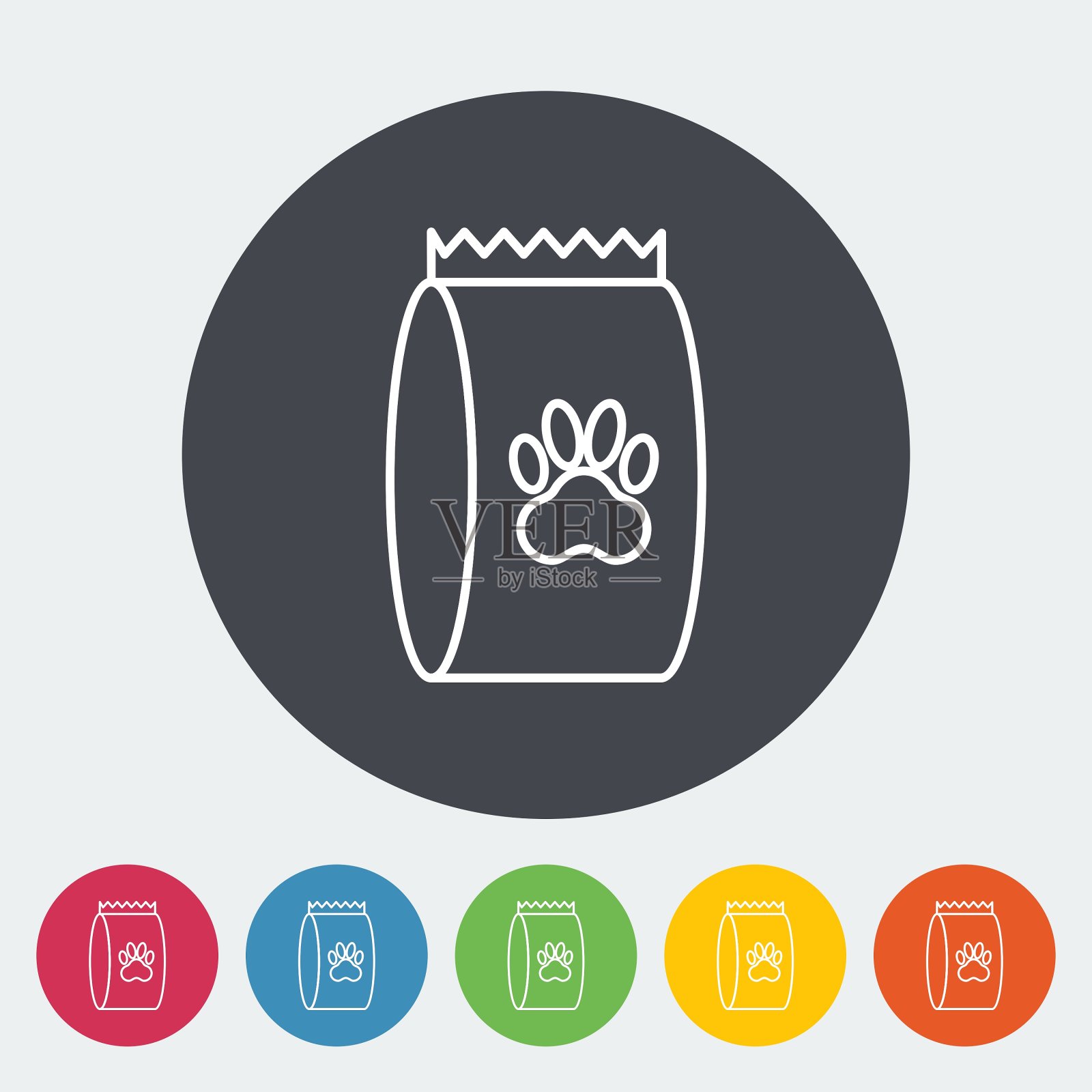 宠物食品袋子插画图片素材