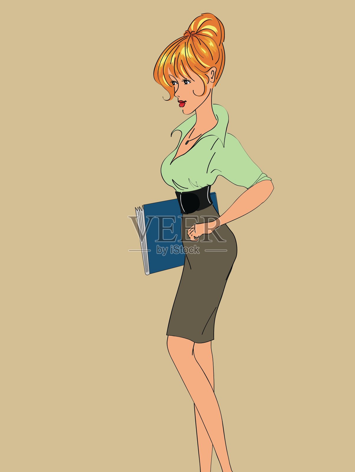 办公室职员插画图片素材