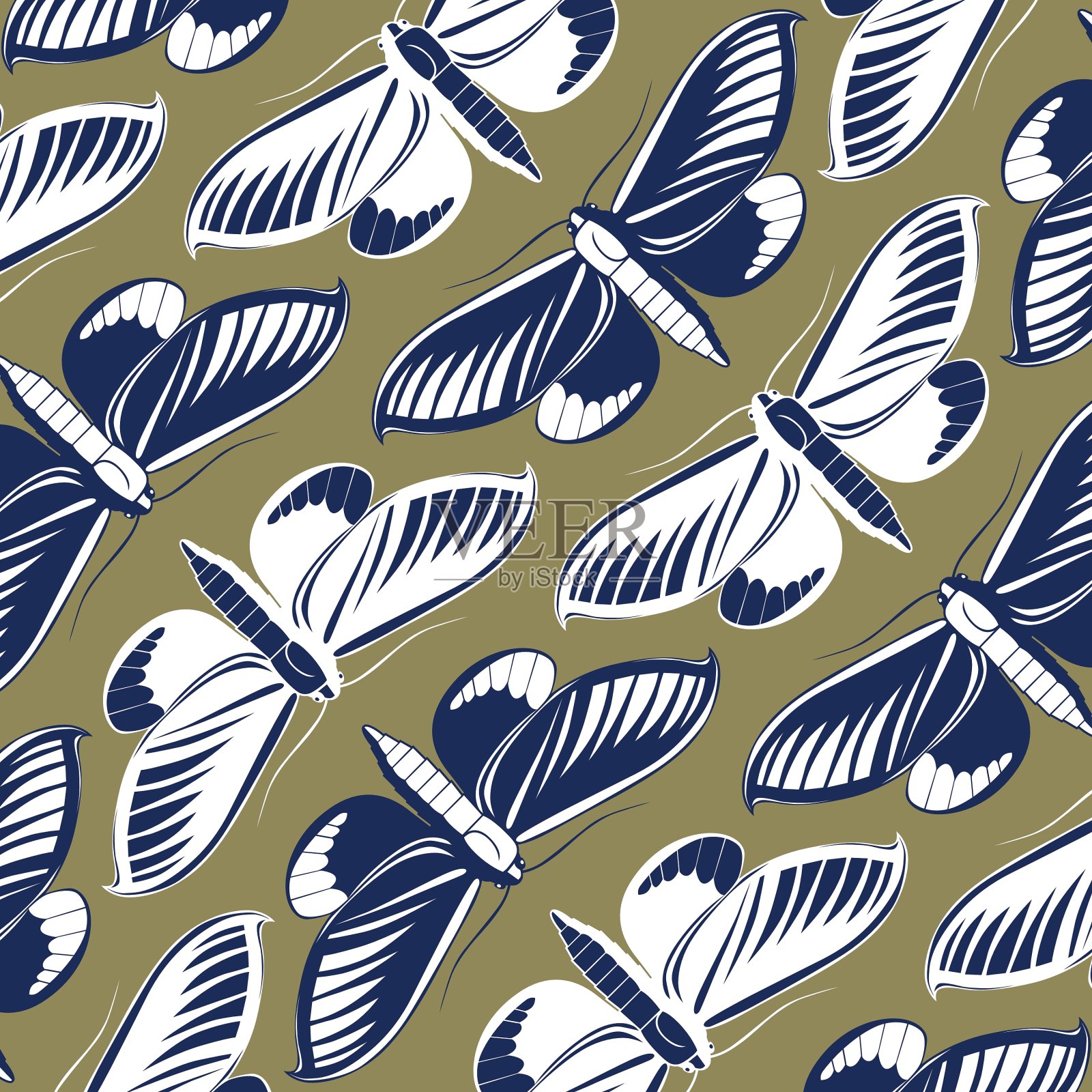 蝴蝶图案背景插画图片素材