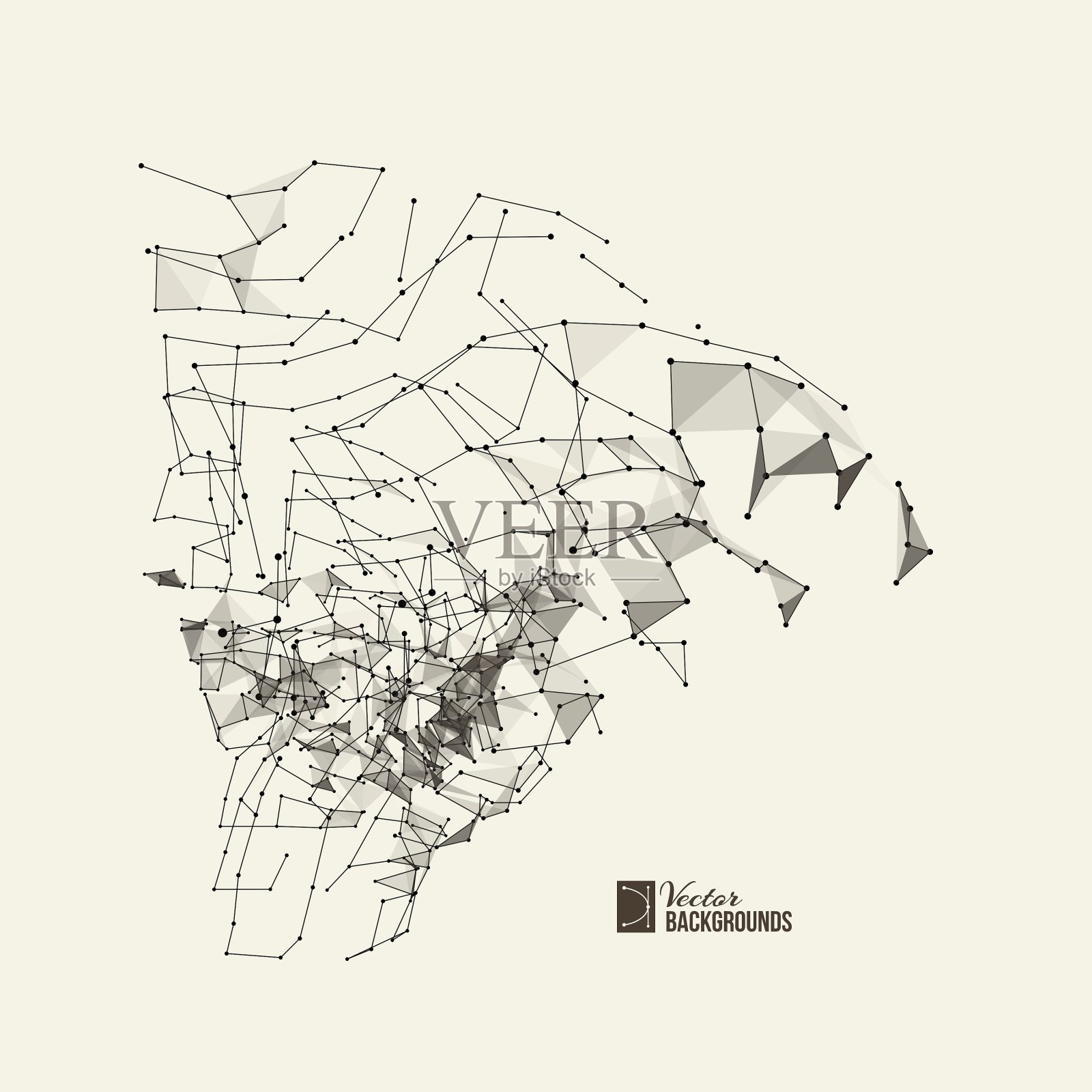 多边形形式的点和线插画图片素材