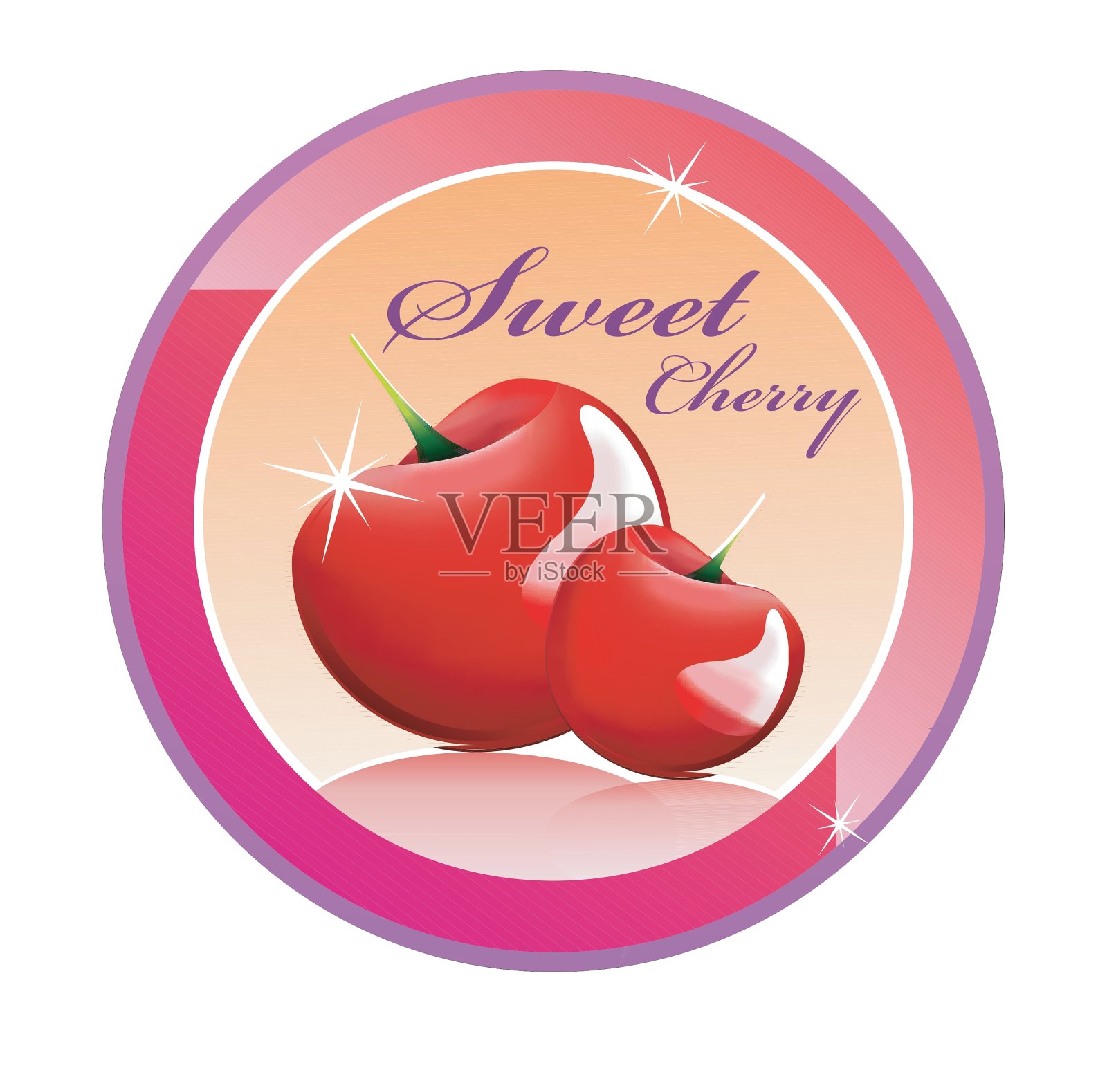 樱桃标签设计元素图片