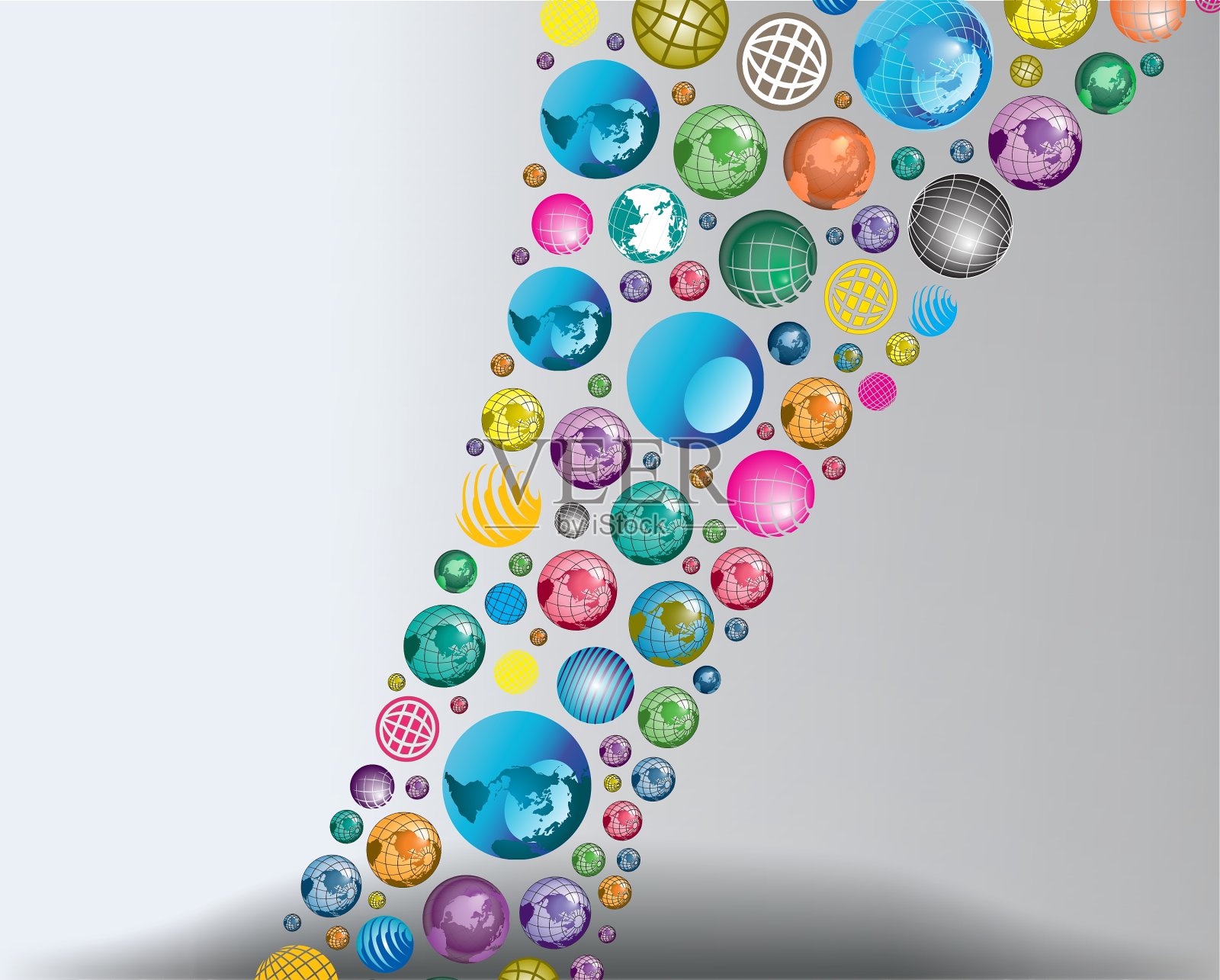 全球抽象背景插画图片素材