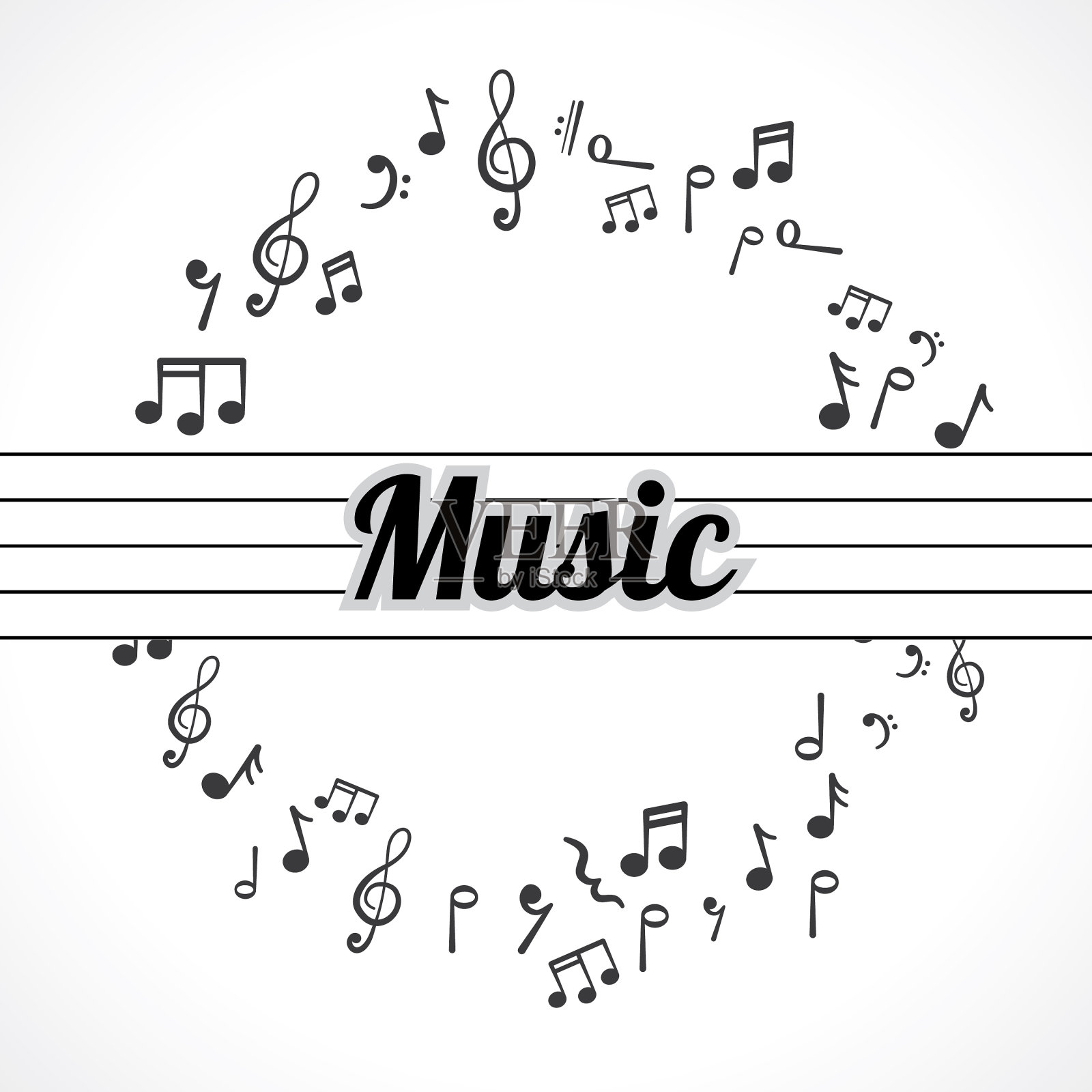 音乐笔记插画图片素材