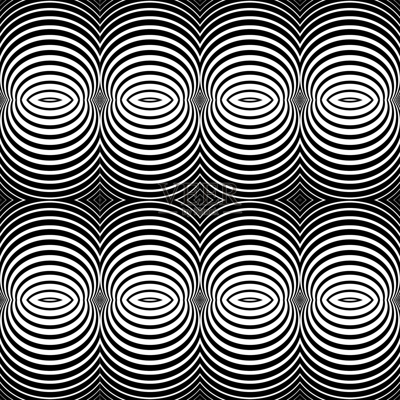 设计无缝单色椭圆图案插画图片素材