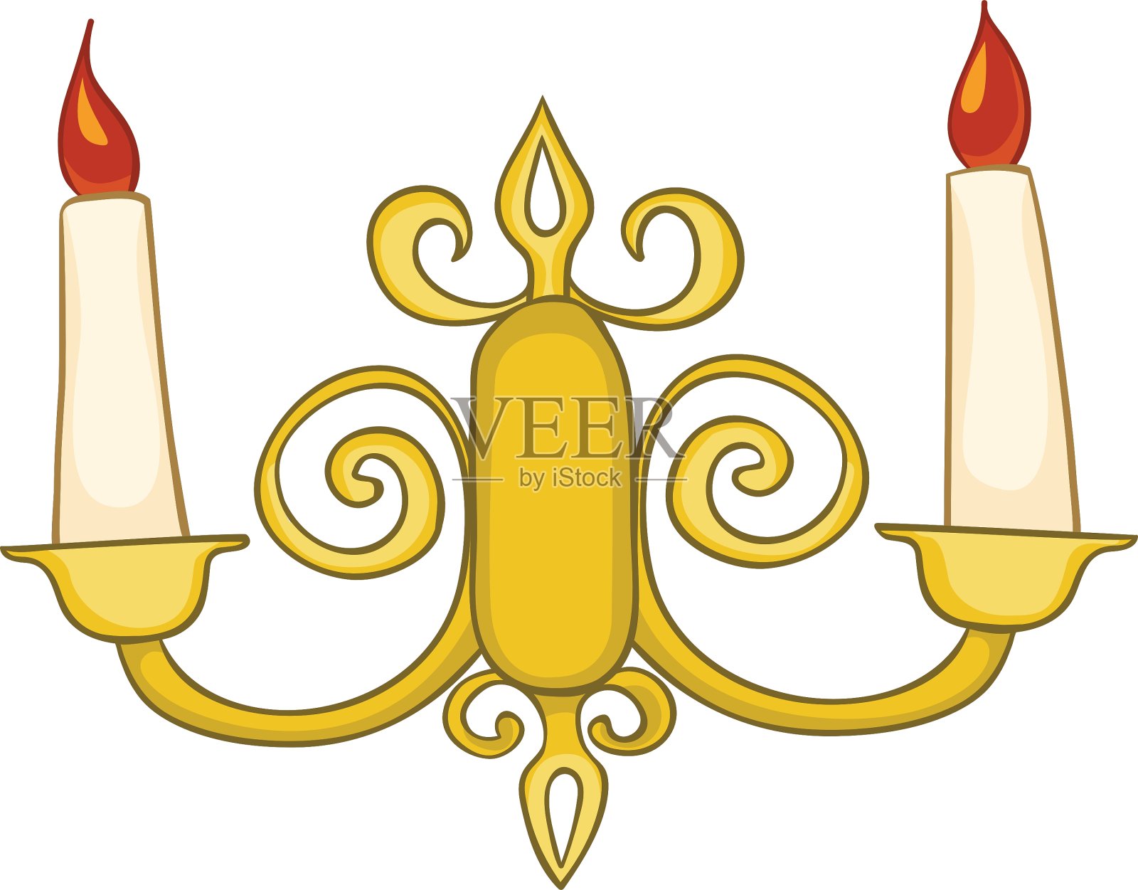 卡通家灯设计元素图片