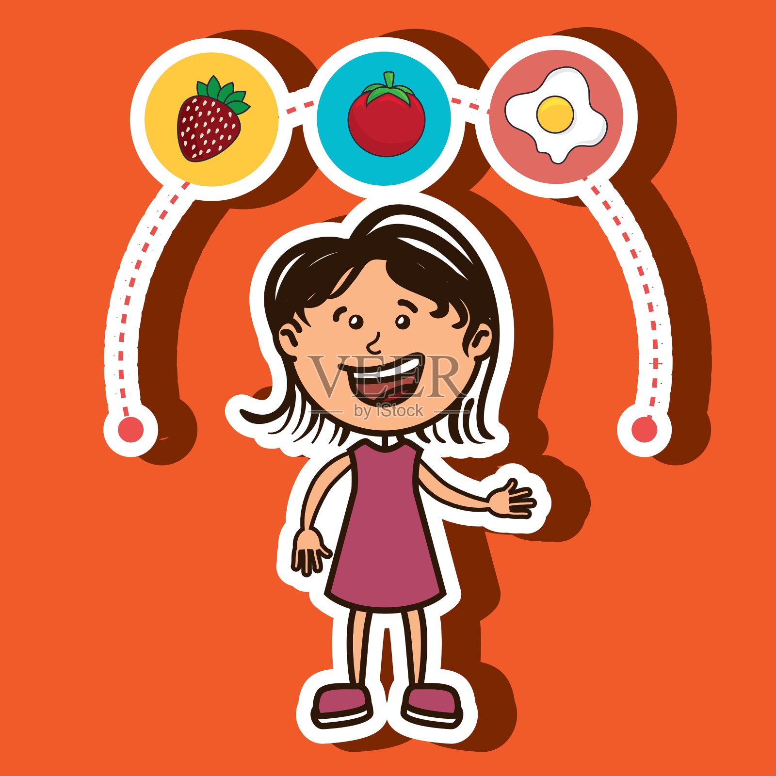 孩子的菜单设计插画图片素材