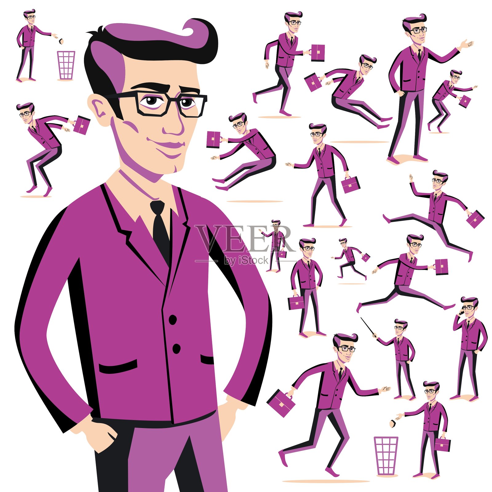 扁平的人图标情况网络信息图表集设计元素图片