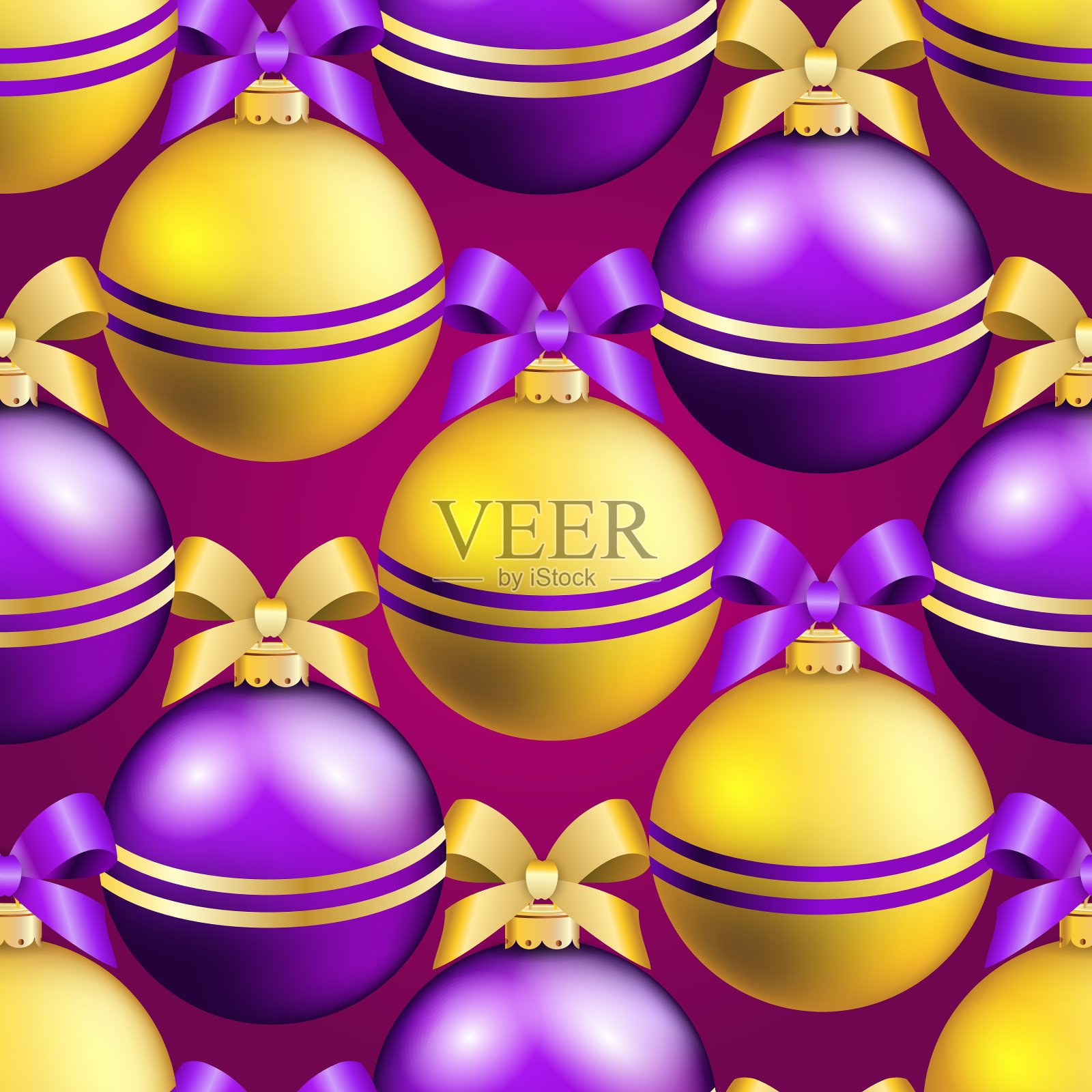 新年图案与球圣诞墙纸插画图片素材