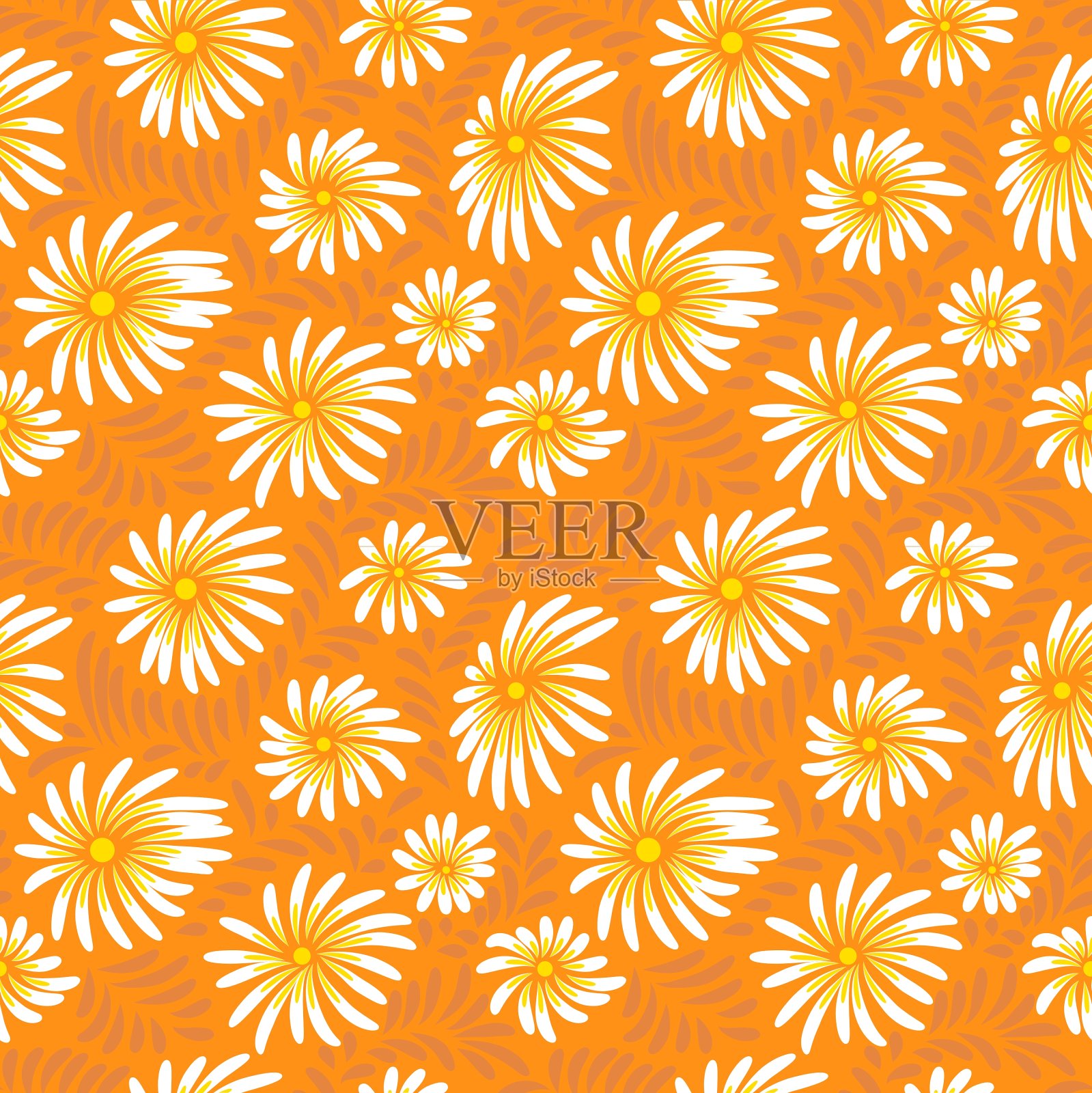 花卉无缝模式插画图片素材