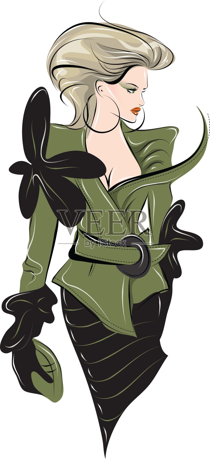 时尚的轮廓设计元素图片