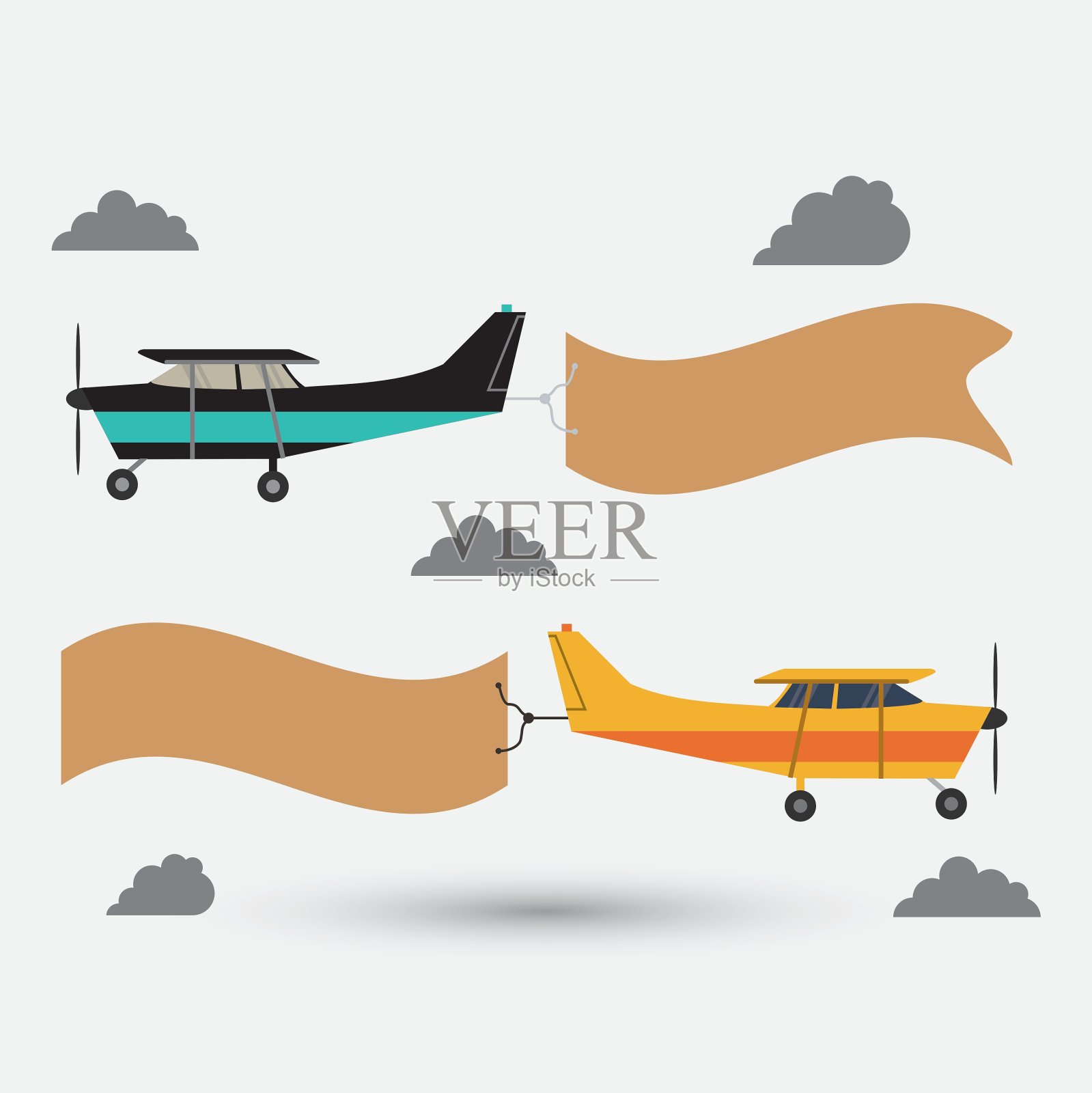 飞机设计可编辑插画图片素材