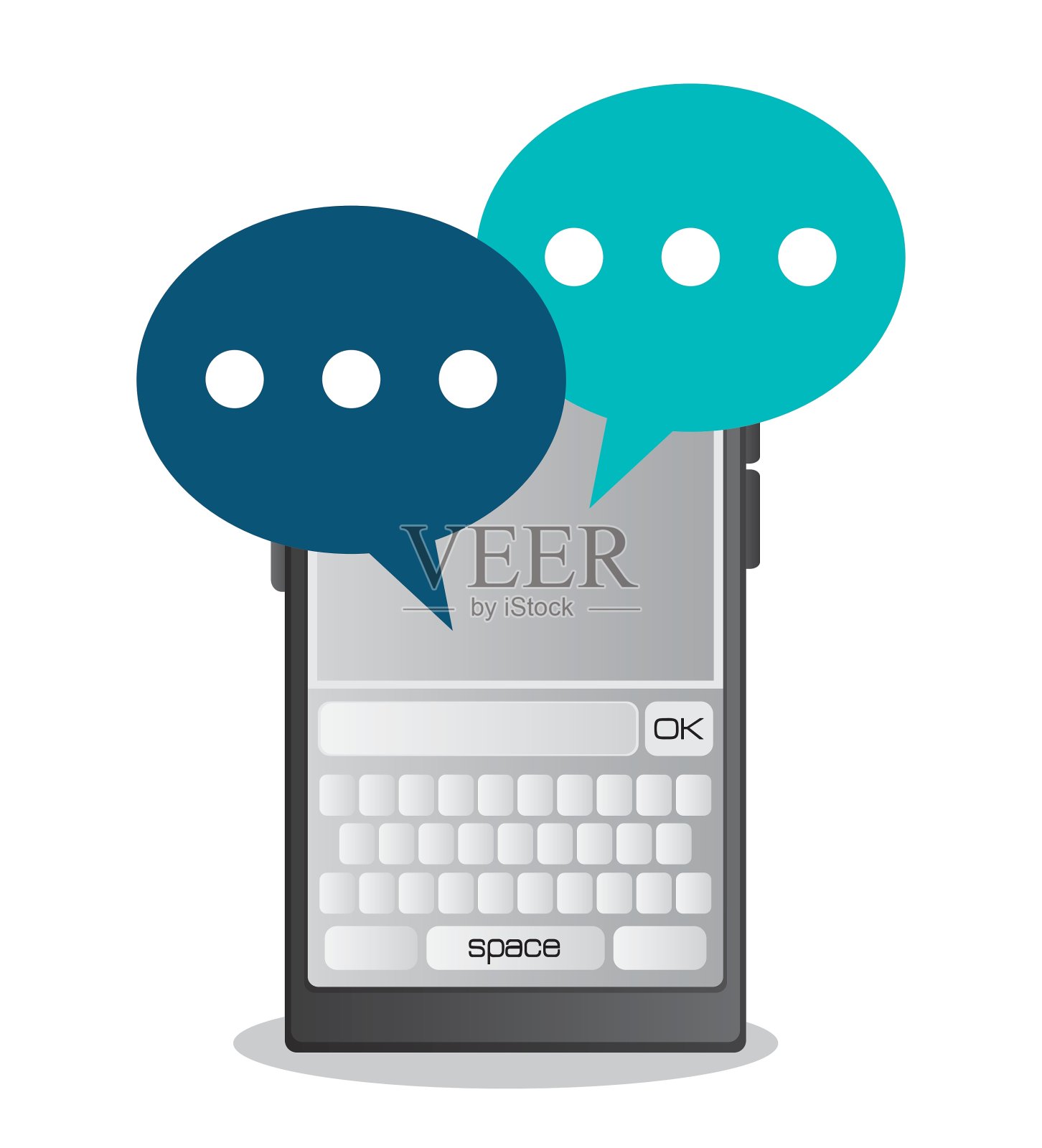 短信和智能手机图标设计插画图片素材