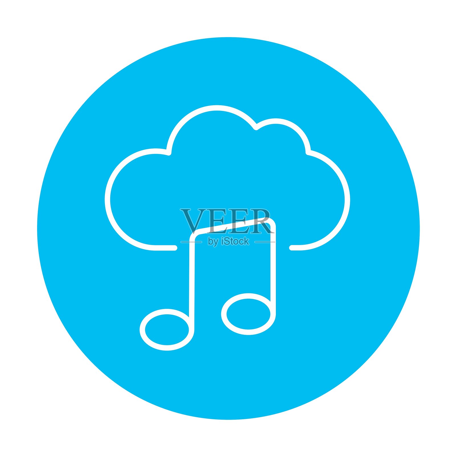 云音乐线图标设计元素图片
