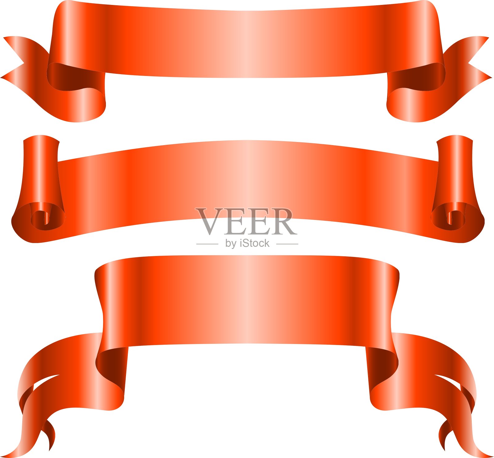 丝带的横幅插画图片素材