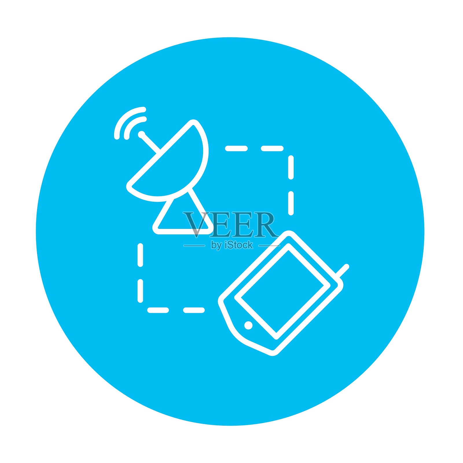 导航和卫星碟形线图标图标素材