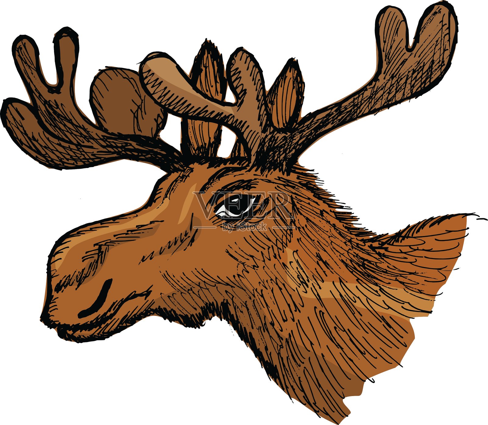 驼鹿设计元素图片