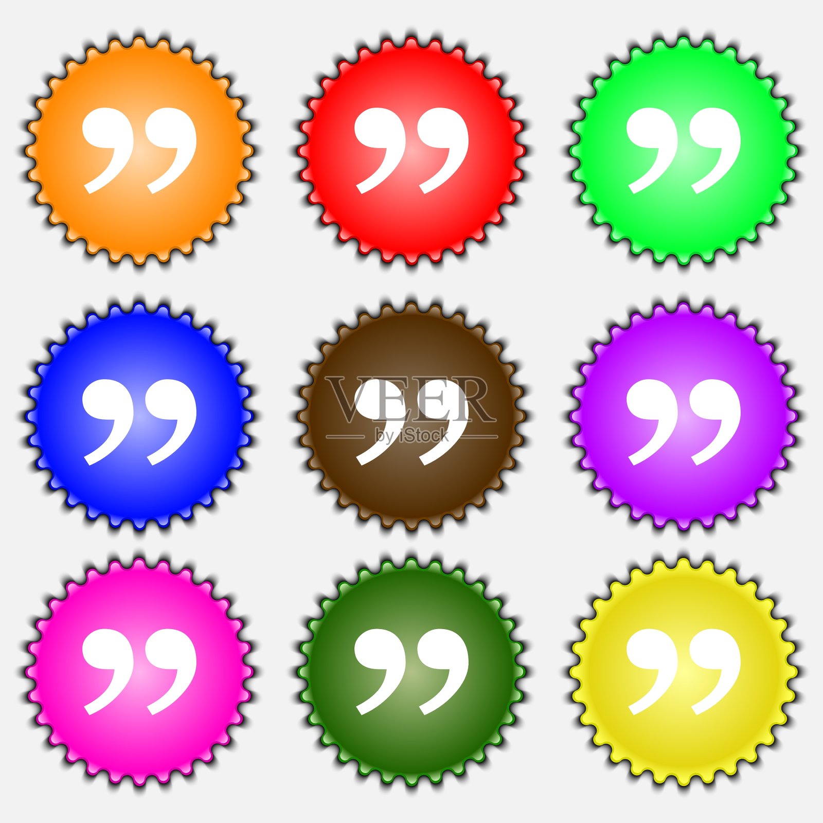 单词末尾的双引号，图标符号A集合图标素材