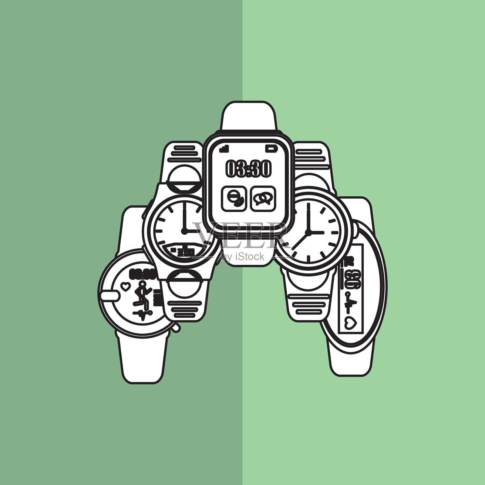 智能手表设计插画图片素材