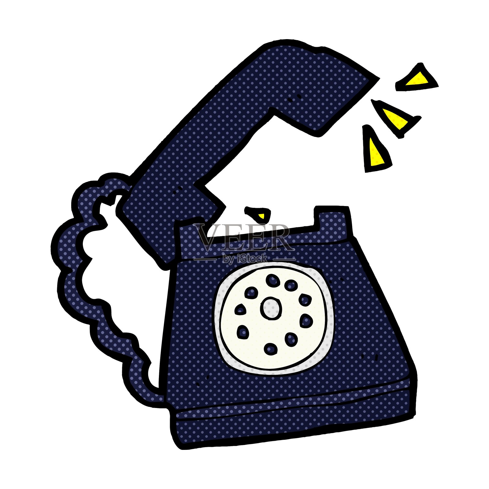 漫画卡通电话铃设计元素图片