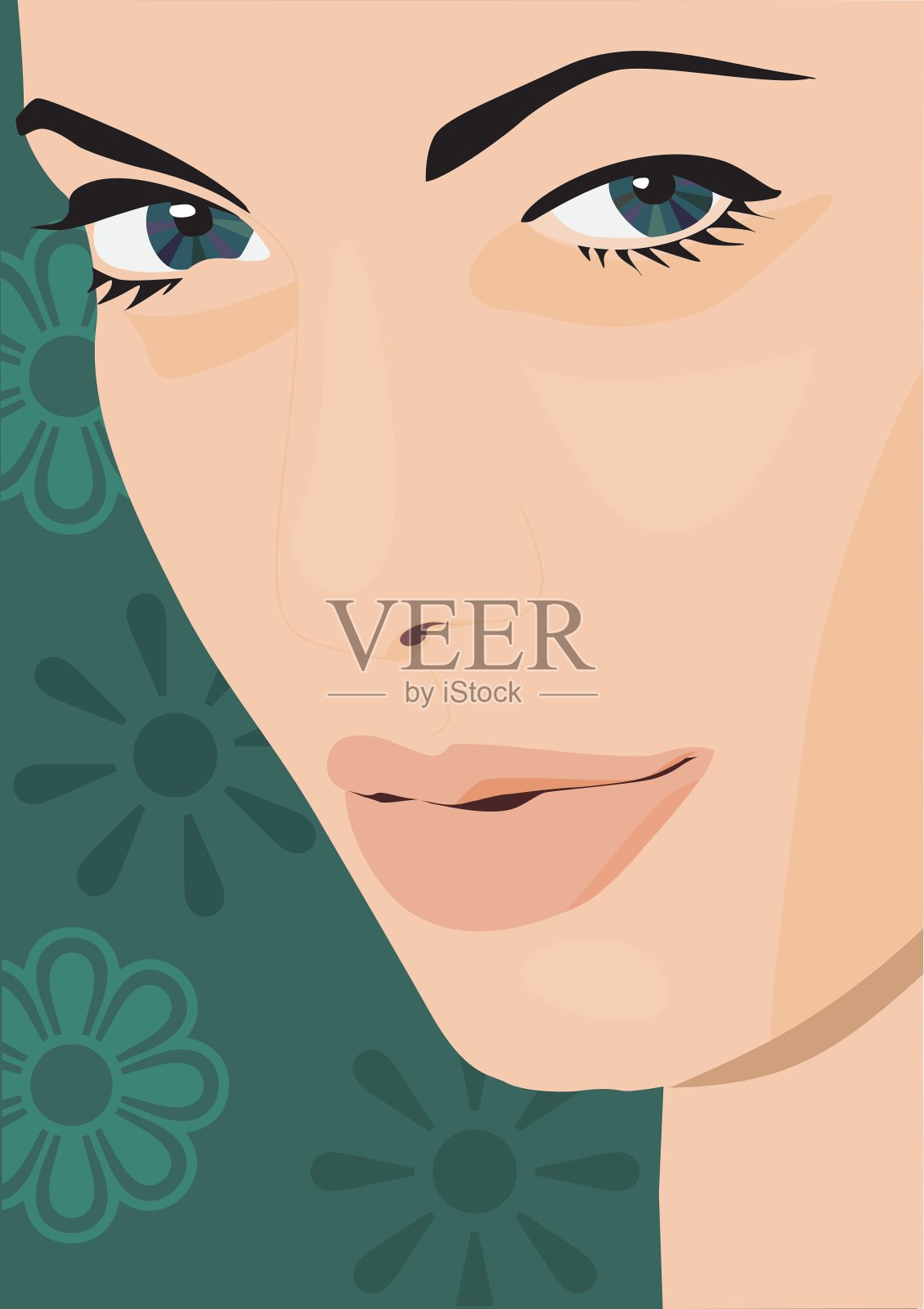 陌生人的画像插画图片素材