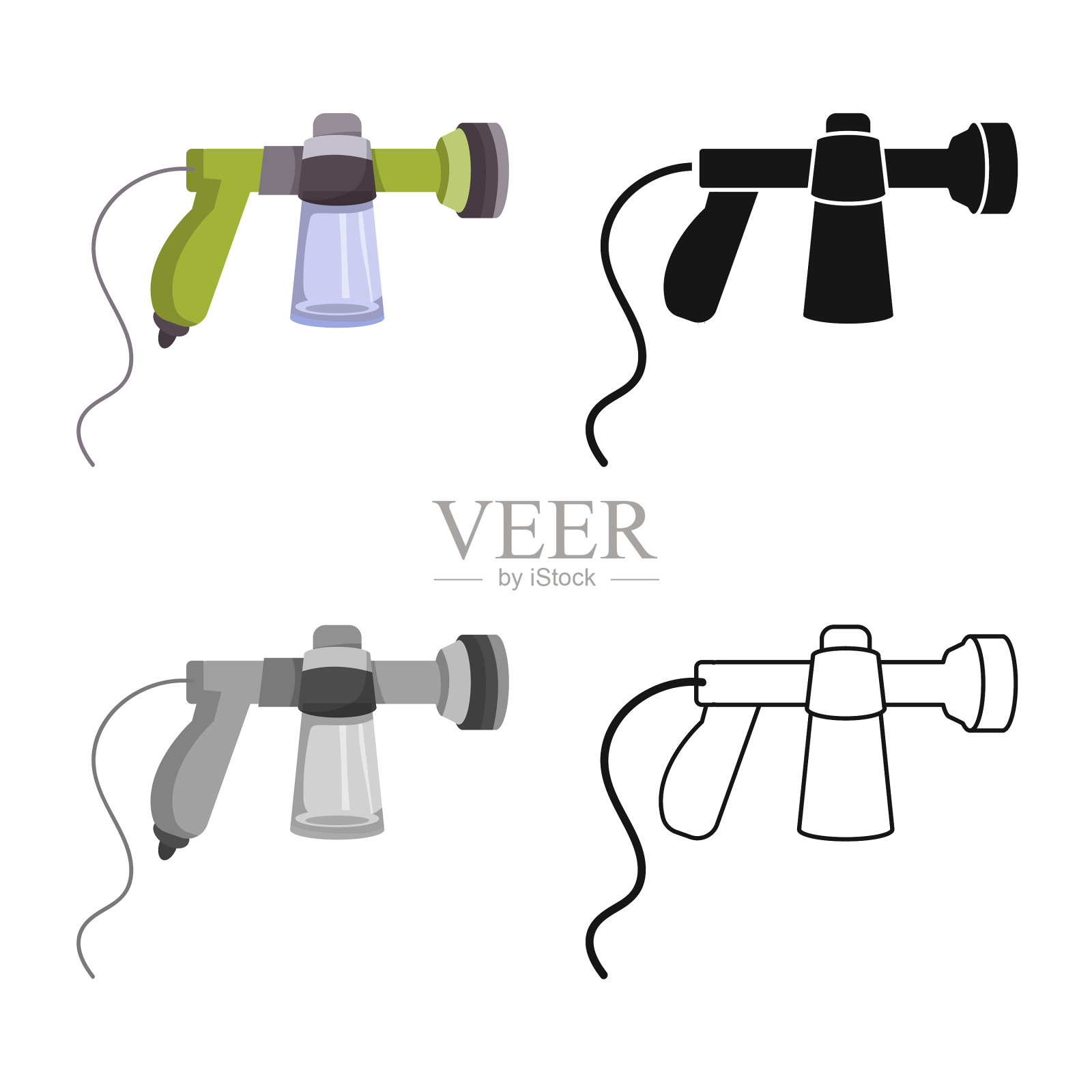 隔离对象工具和画笔标志web插画图片素材