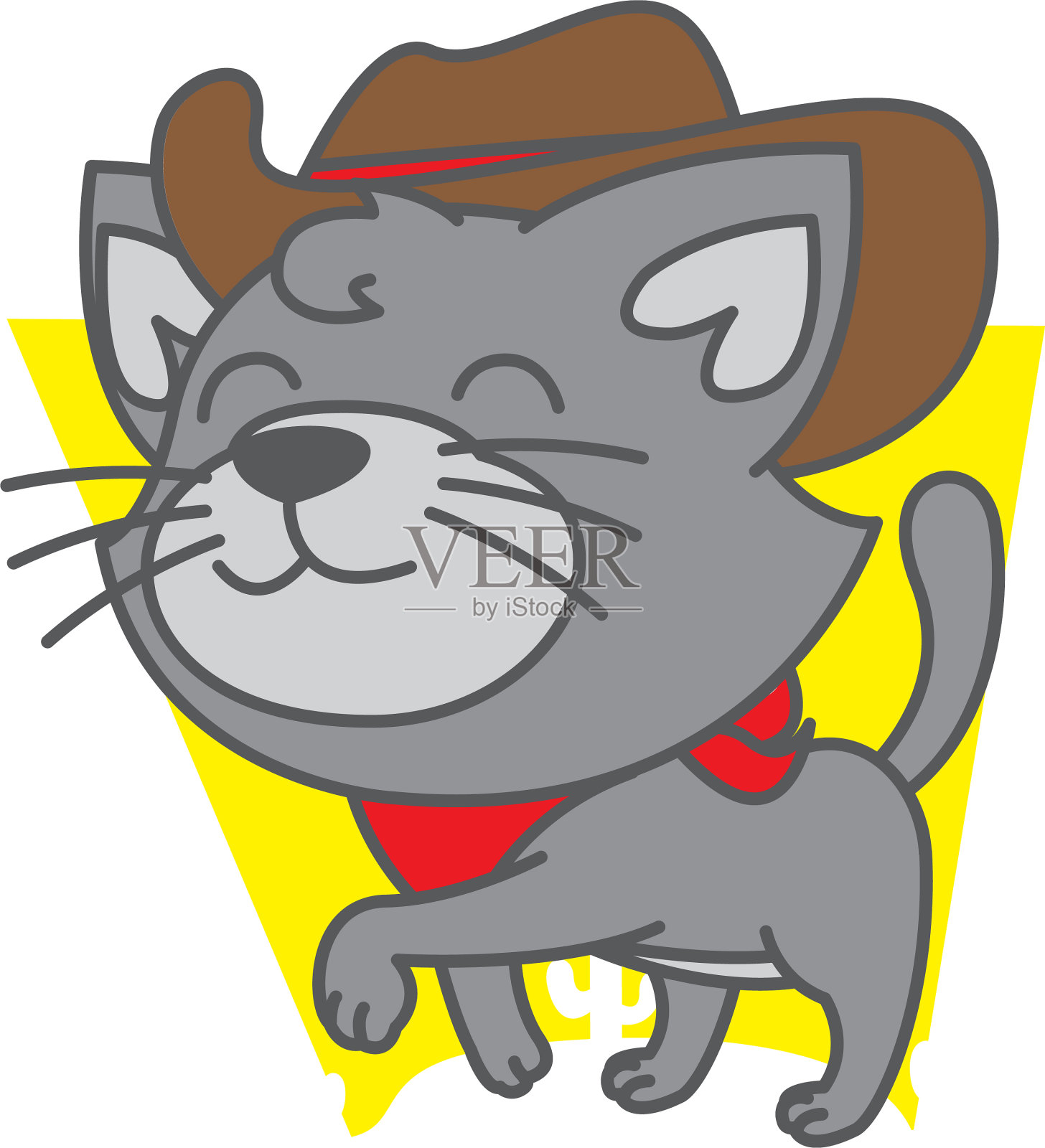 牛仔的猫设计元素图片