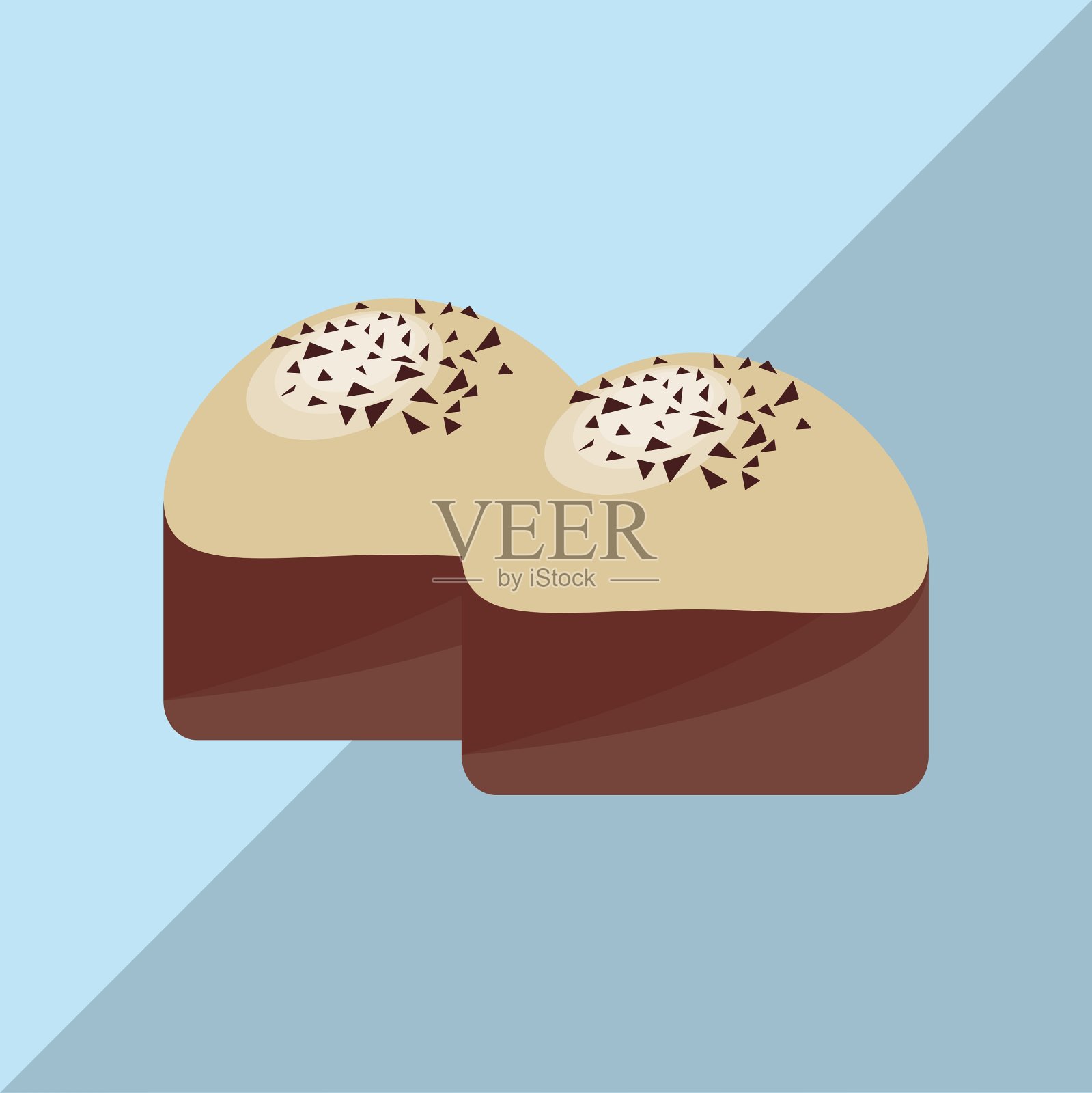 彩色巧克力设计插画图片素材