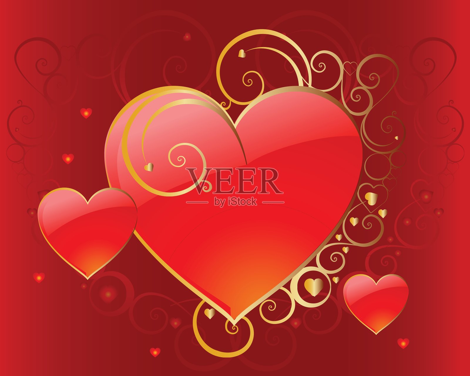 情人节的心插画图片素材