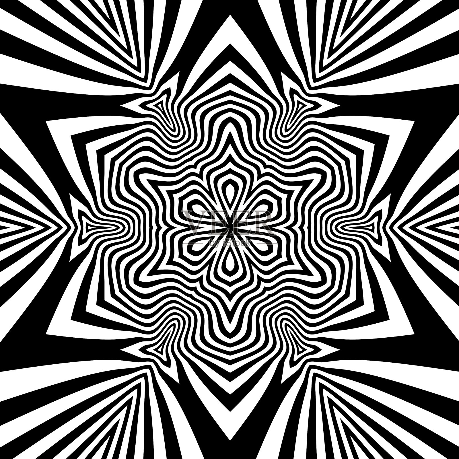 黑白几何图案抽象插画图片素材