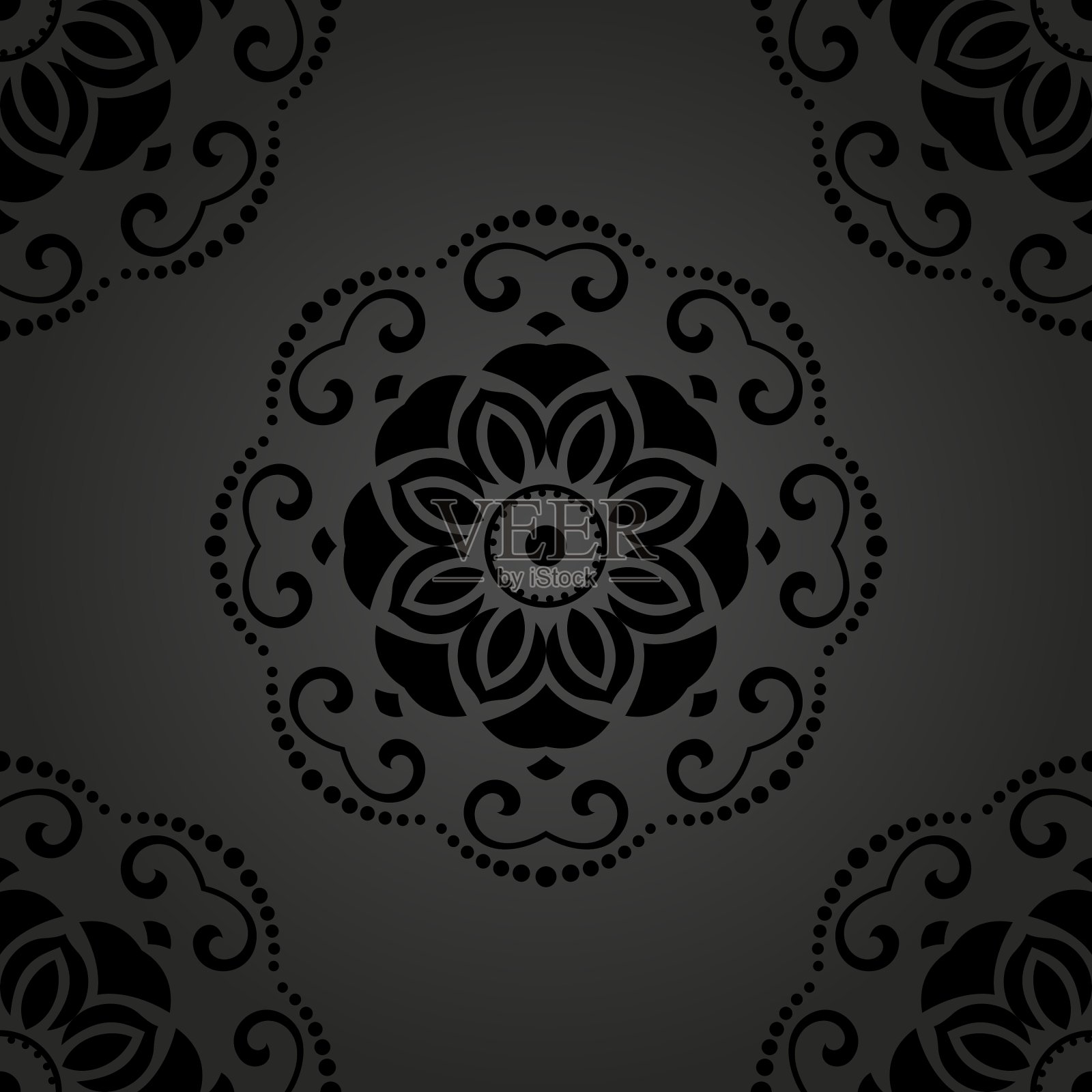 大马士革无缝模式插画图片素材