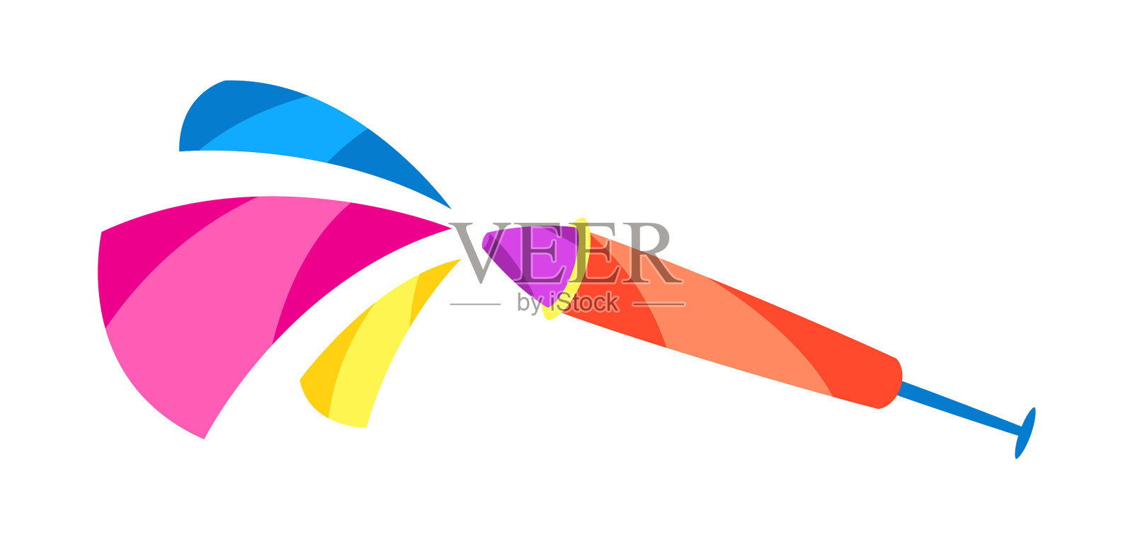 胡里节快乐水枪和油漆设计元素图片