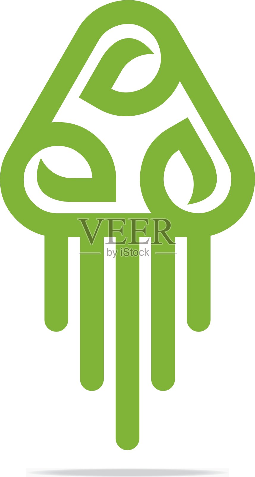 设计绿色园林植物圈图标设计元素图片