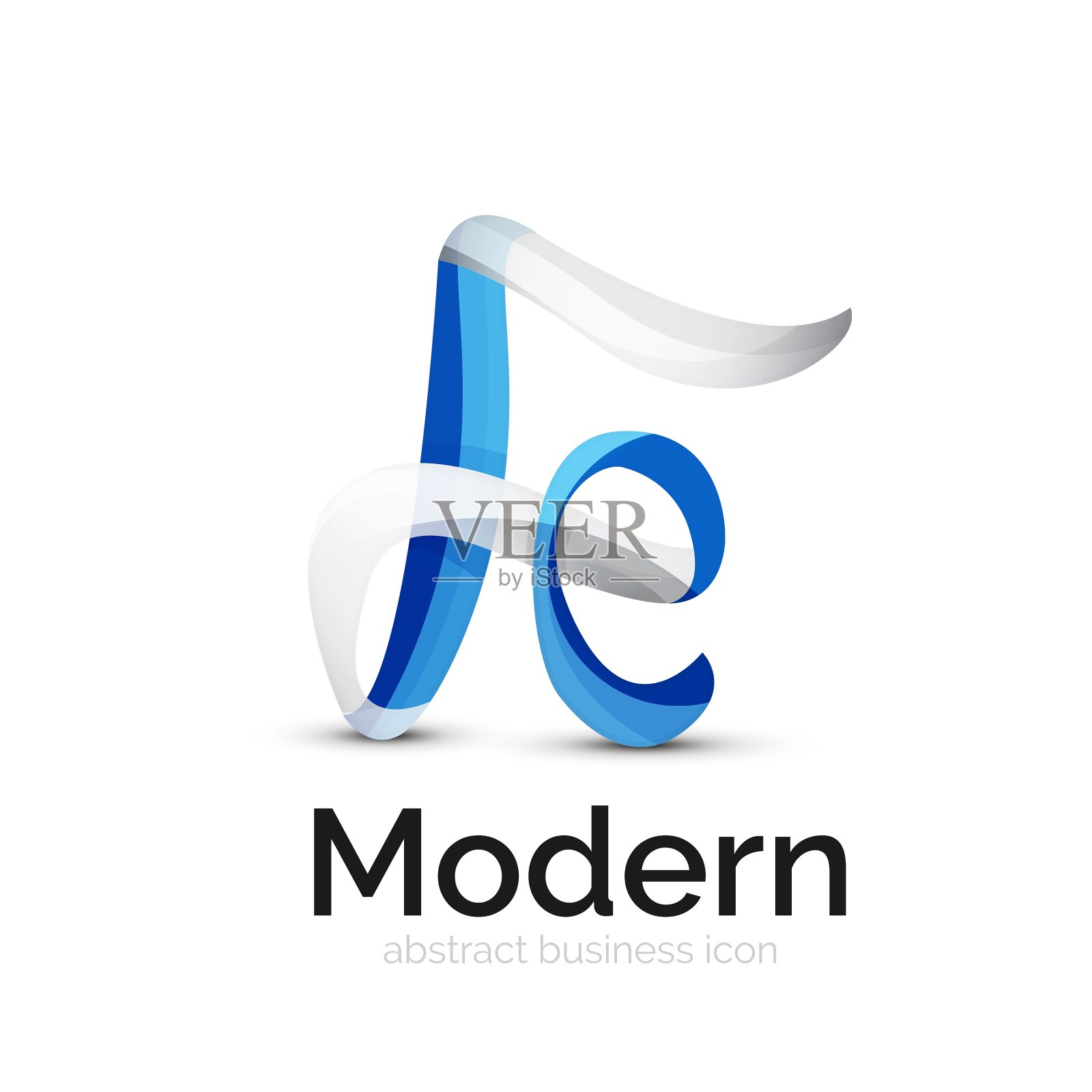 彩带式商业标志插画图片素材