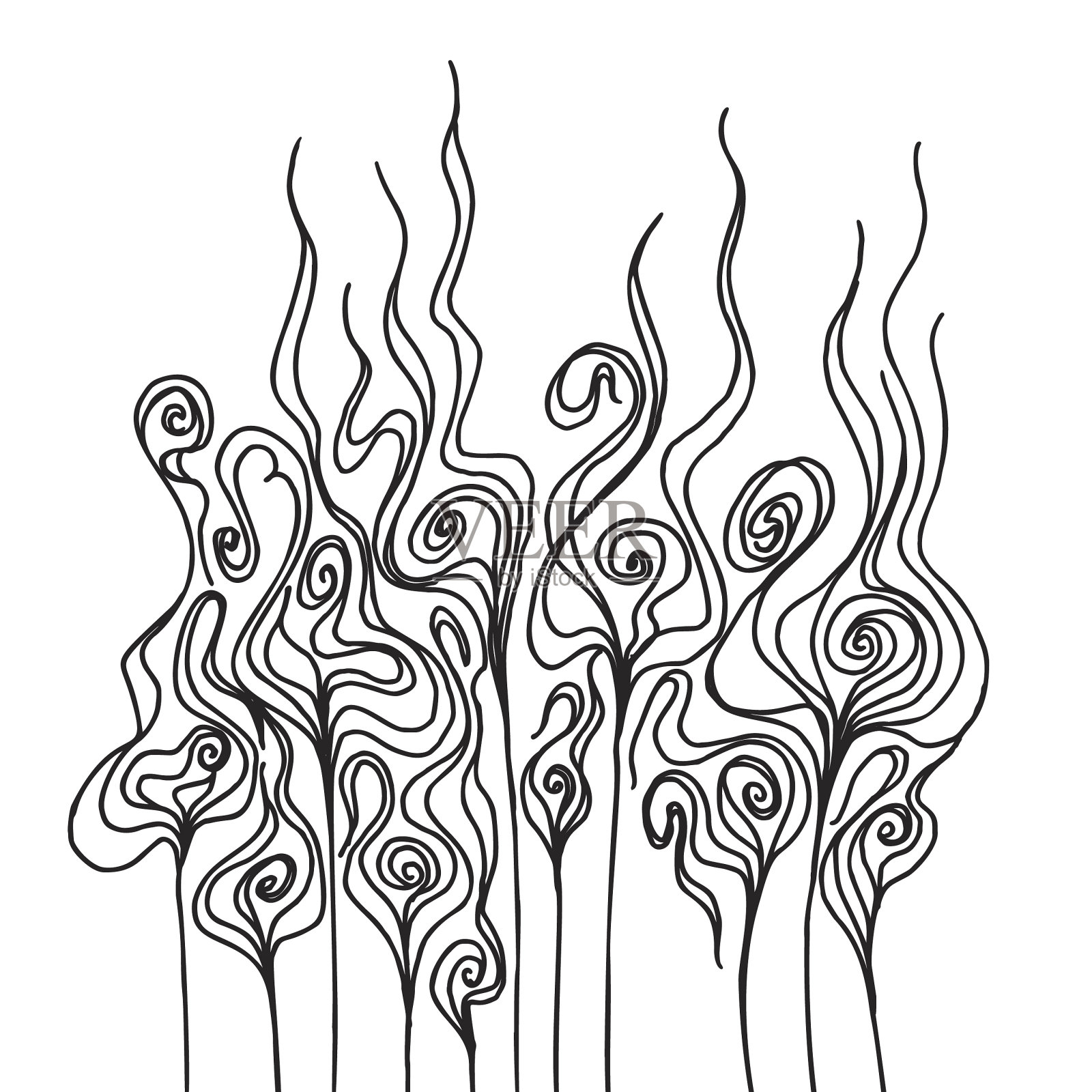 花涂鸦设计元素图片