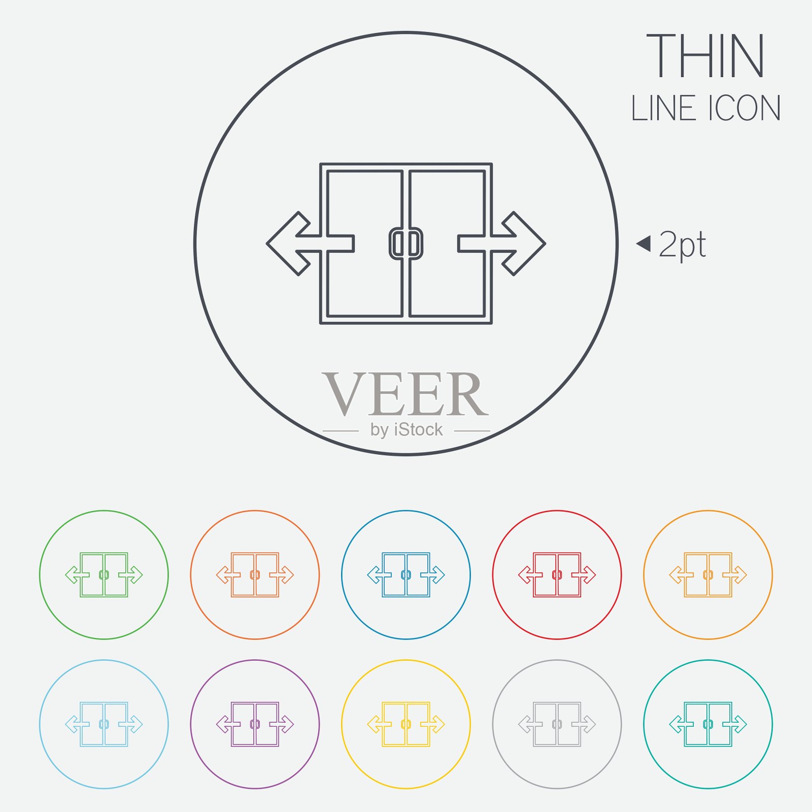 自动门标志图标自动门开启标志插画图片素材
