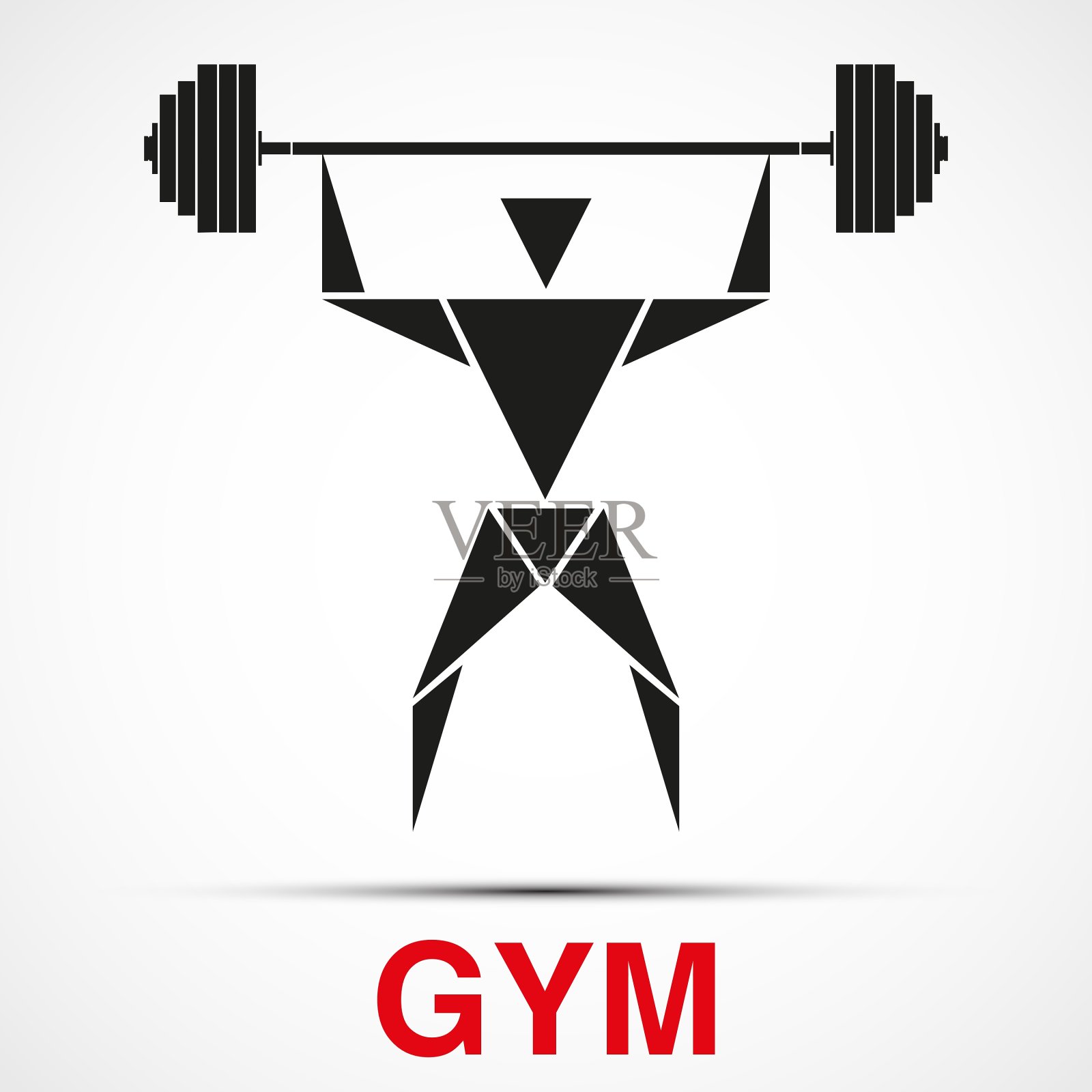 三角人健身标志图标素材