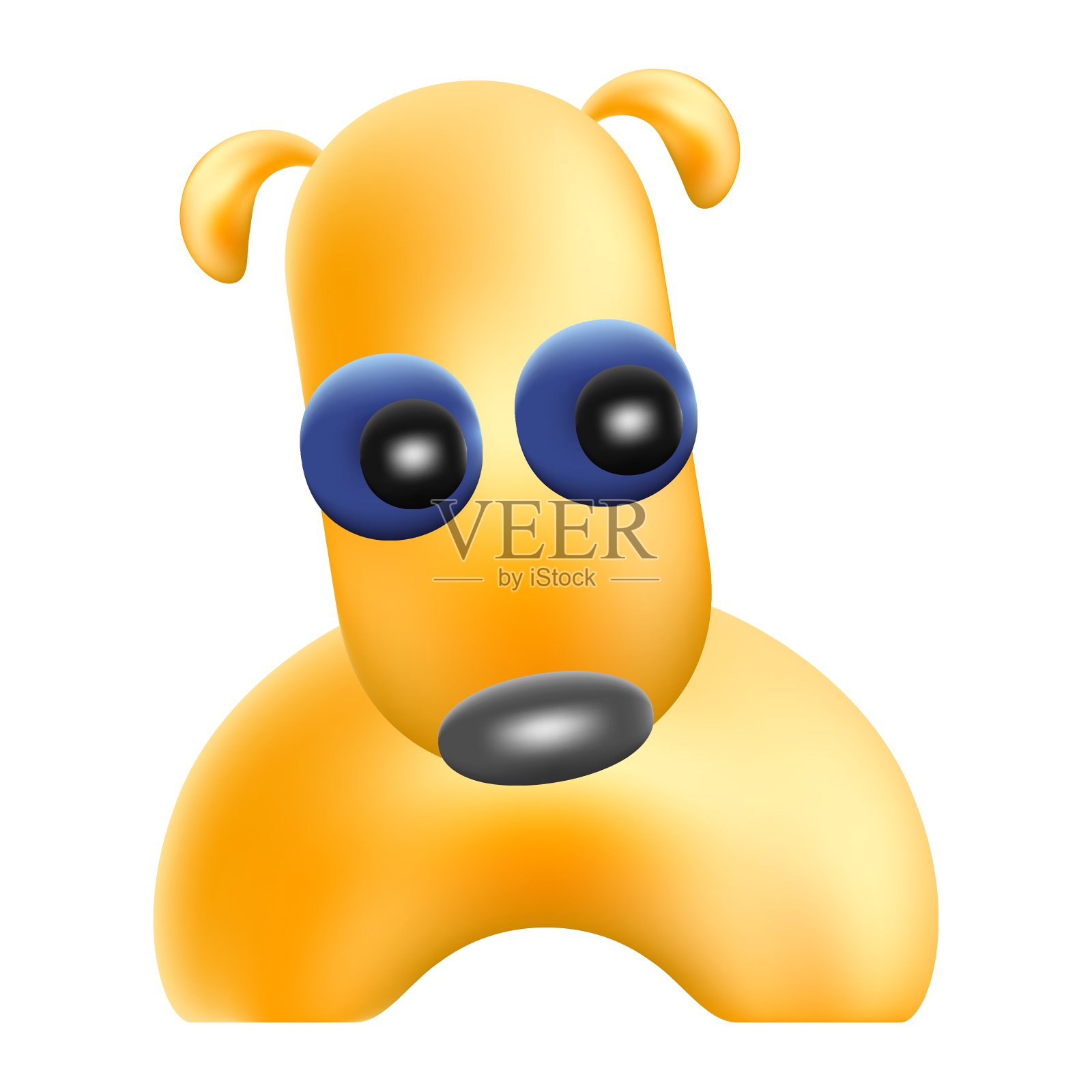 黄色的狗设计元素图片