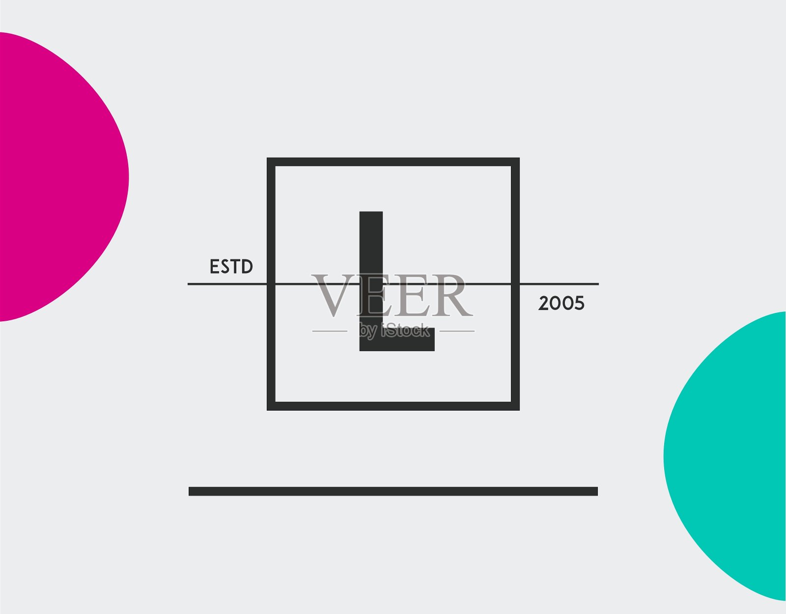 嬉皮士最小几何线条模板图标素材