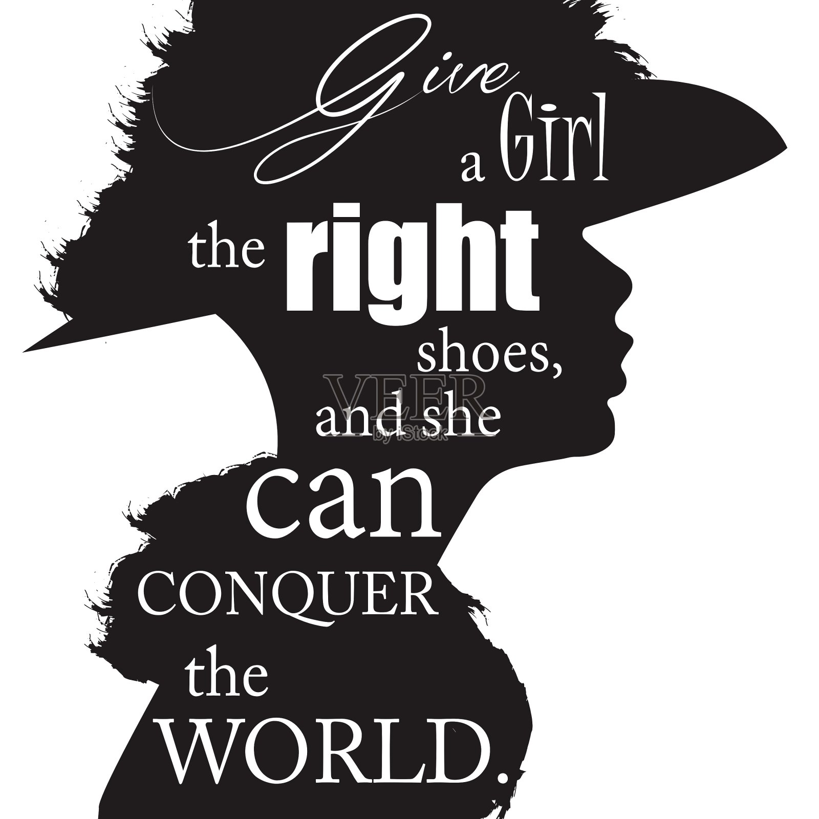 素描风格的时尚女孩插画图片素材