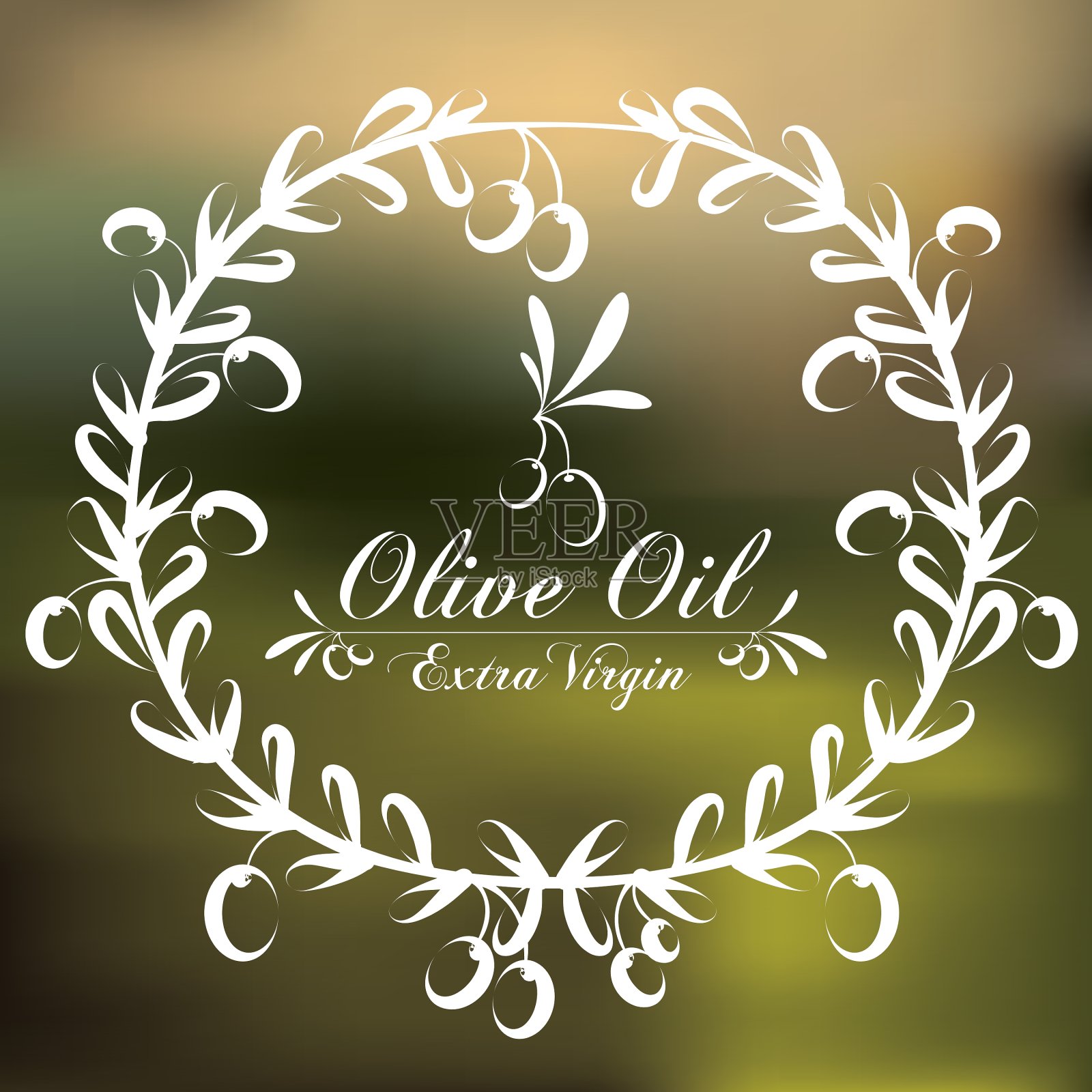 背景模糊的植物特写镜头插画图片素材