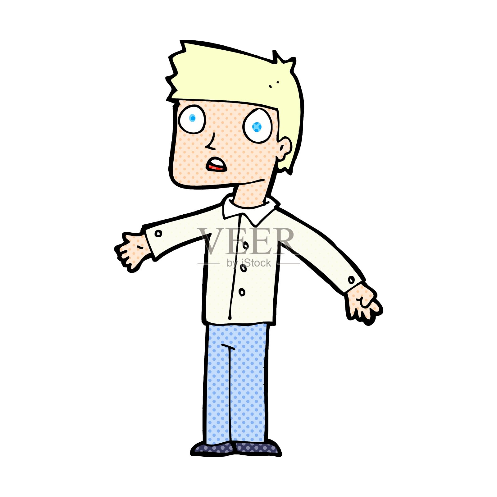 漫画震惊的人设计元素图片