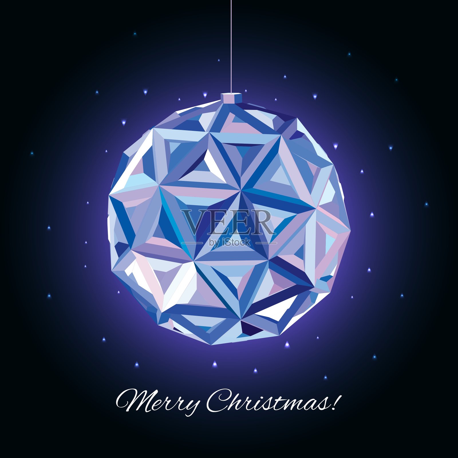 几何圣诞球假日背景插画图片素材