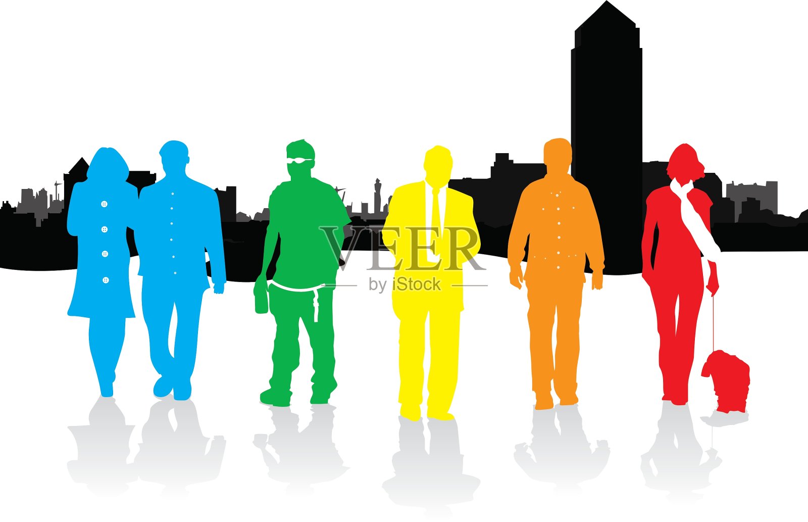 步行者伦敦背景设计元素图片