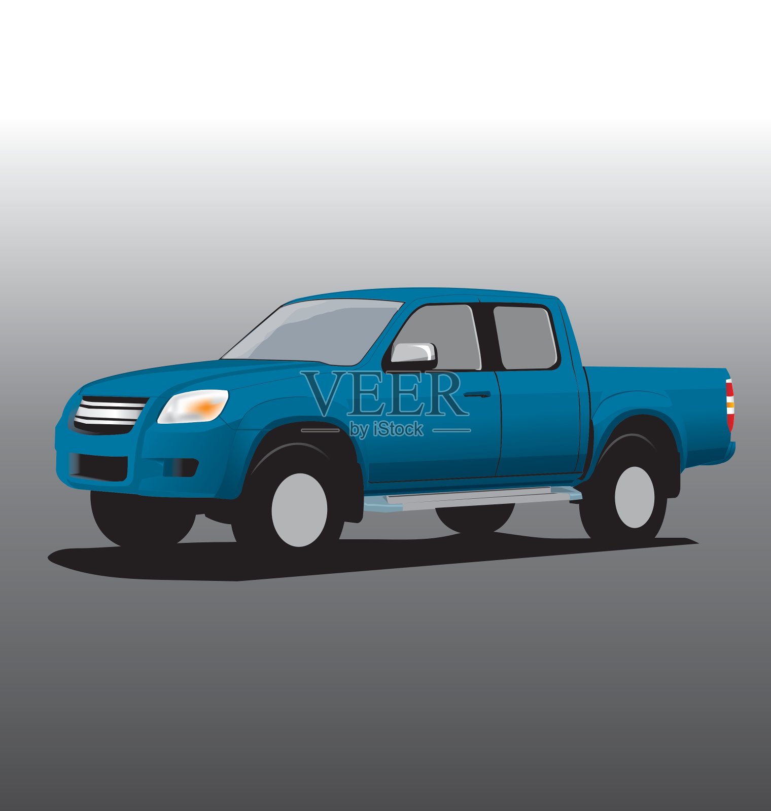 汽车卡通皮卡插画图片素材