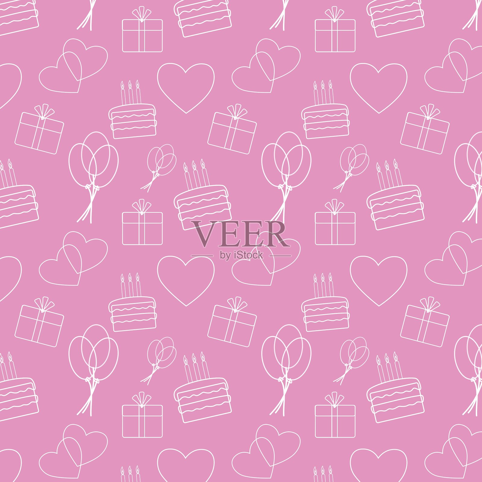 无缝的粉色背景插画图片素材