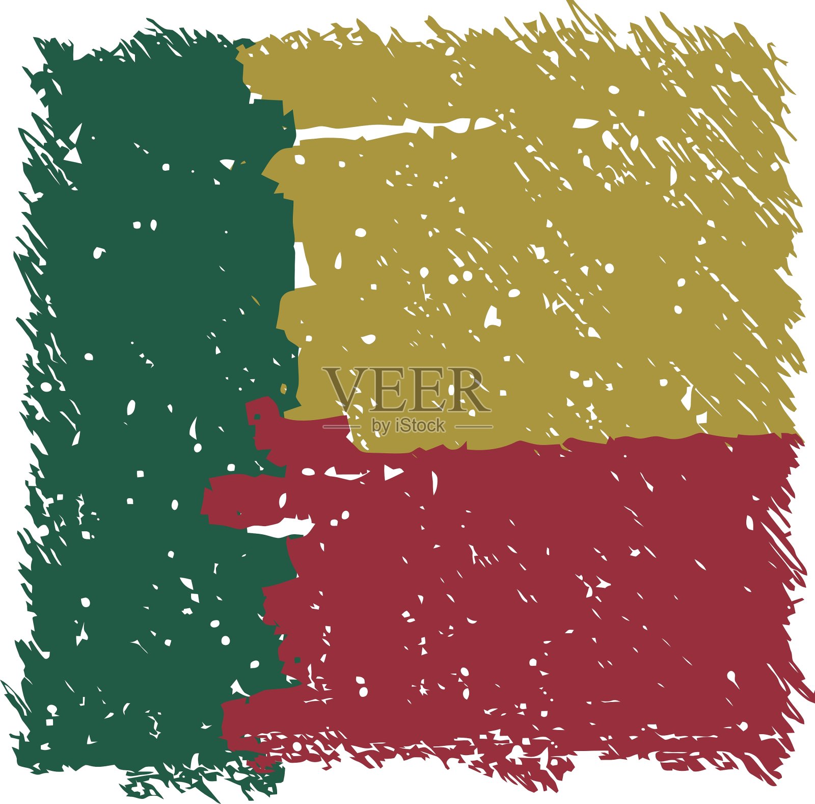 贝宁手工制作的方形旗帜插画图片素材