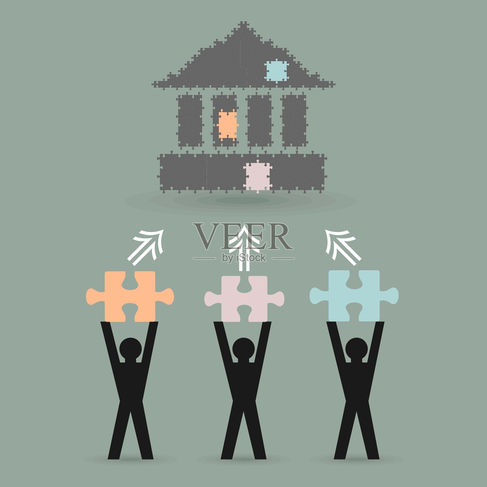 谜题插画图片素材