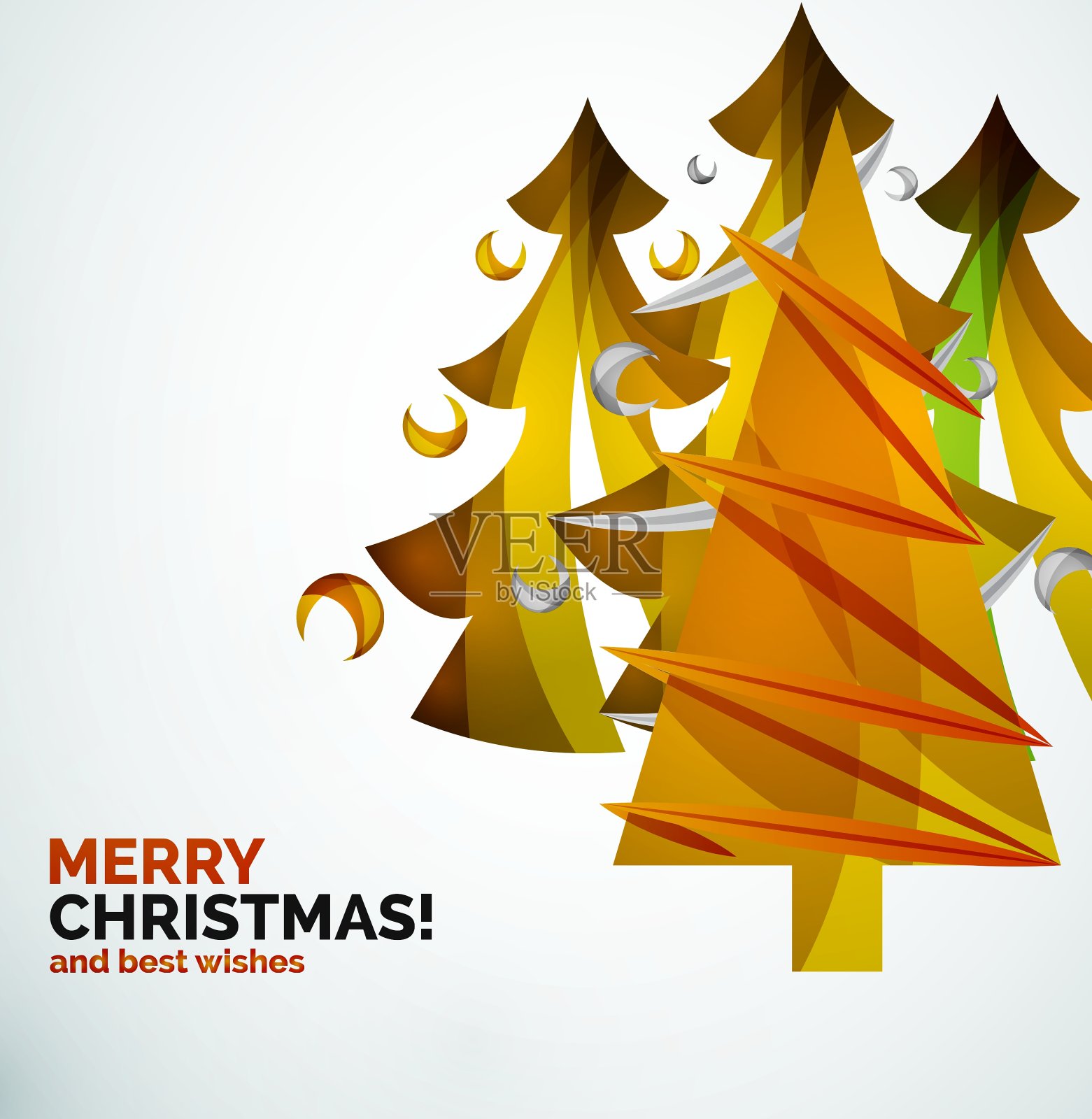 圣诞树几何设计设计模板素材