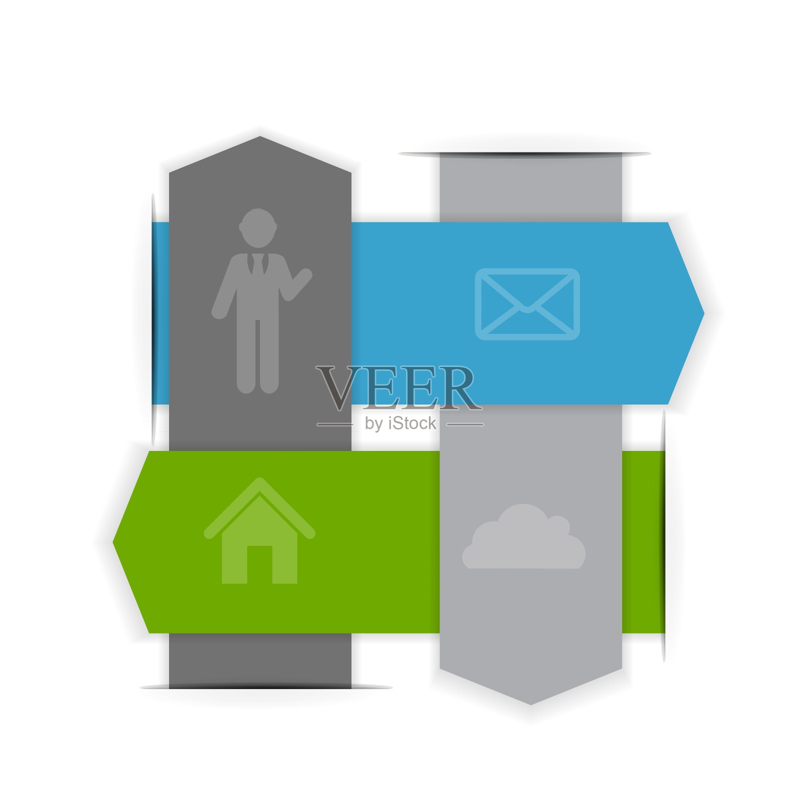 商业信息图表模板图标素材