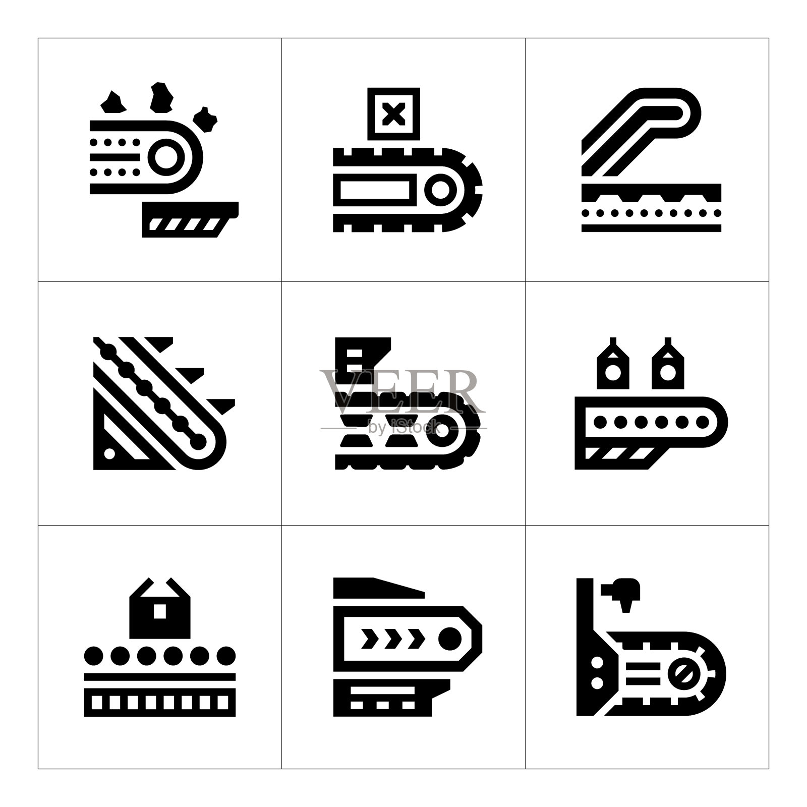 设置输送机图标图标素材